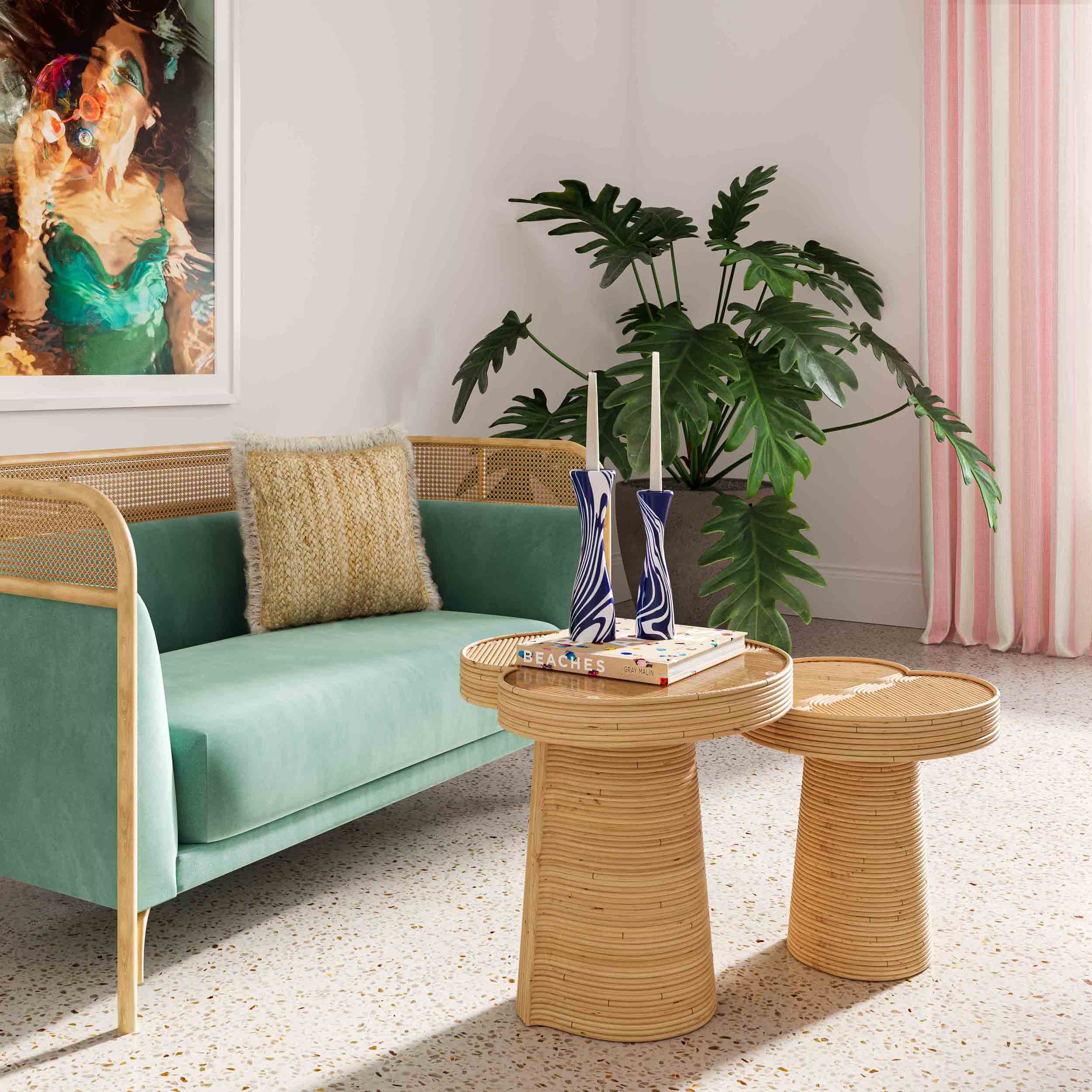 Felicia Lilypad Side Table, Natural - Image 6
