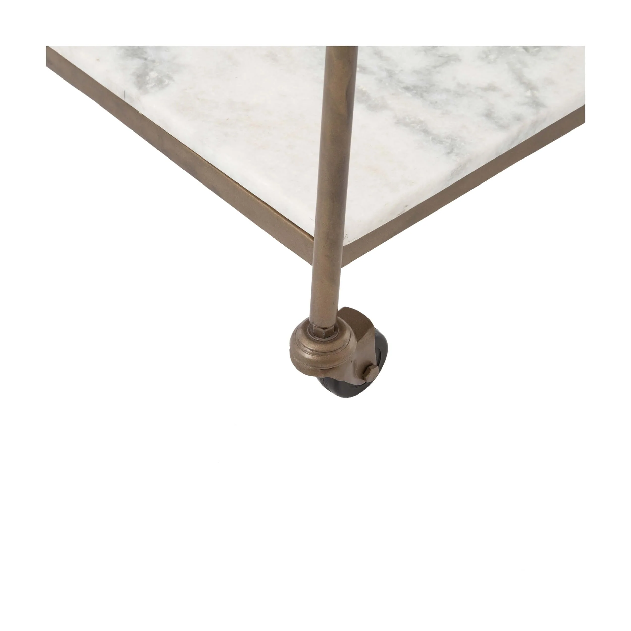 Felix Rectangular Bar Cart, Antique Brass by Four Hands - Image 5