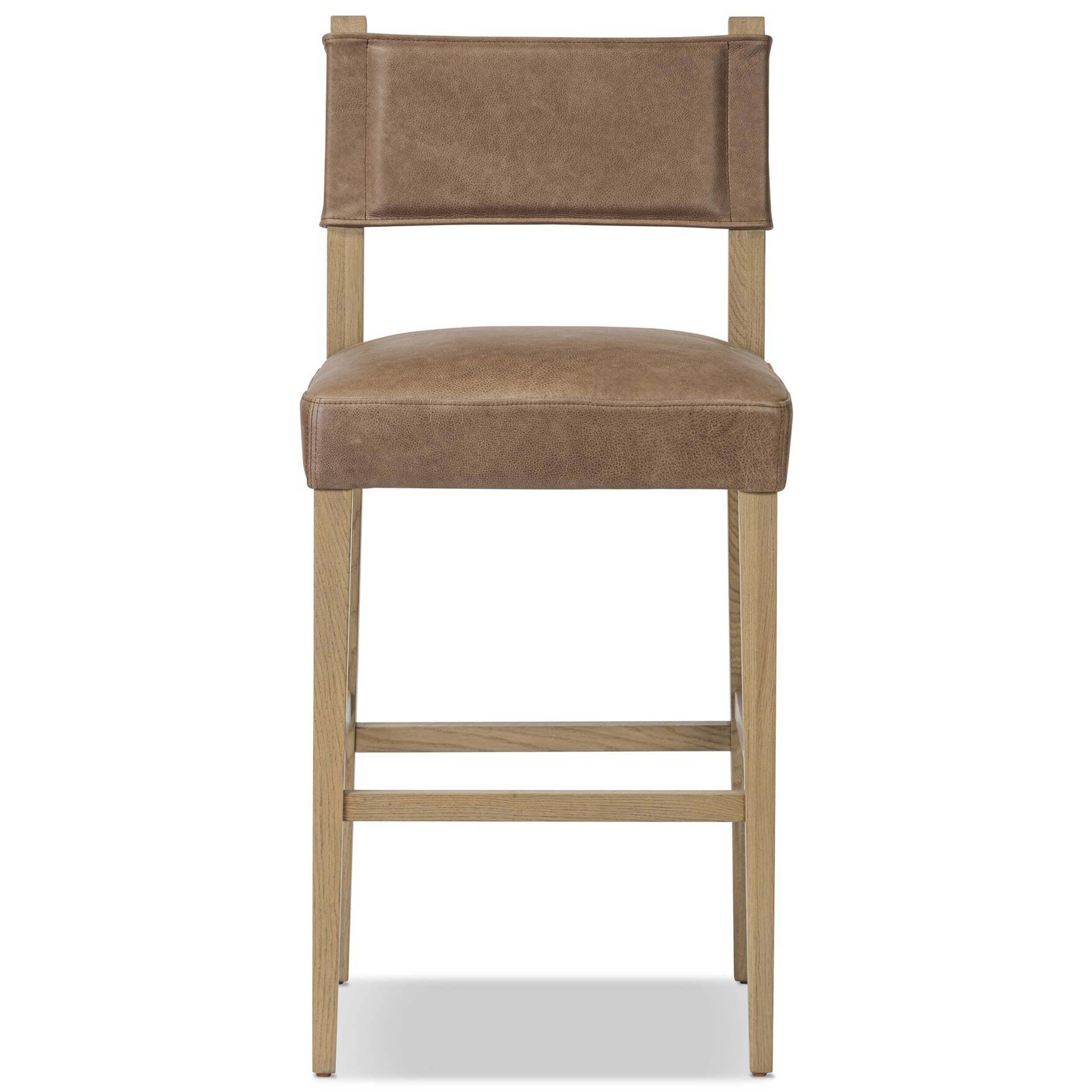 Ferris Leather Bar & Counter Stool, Palermo Cigar by Four Hands - Image 2