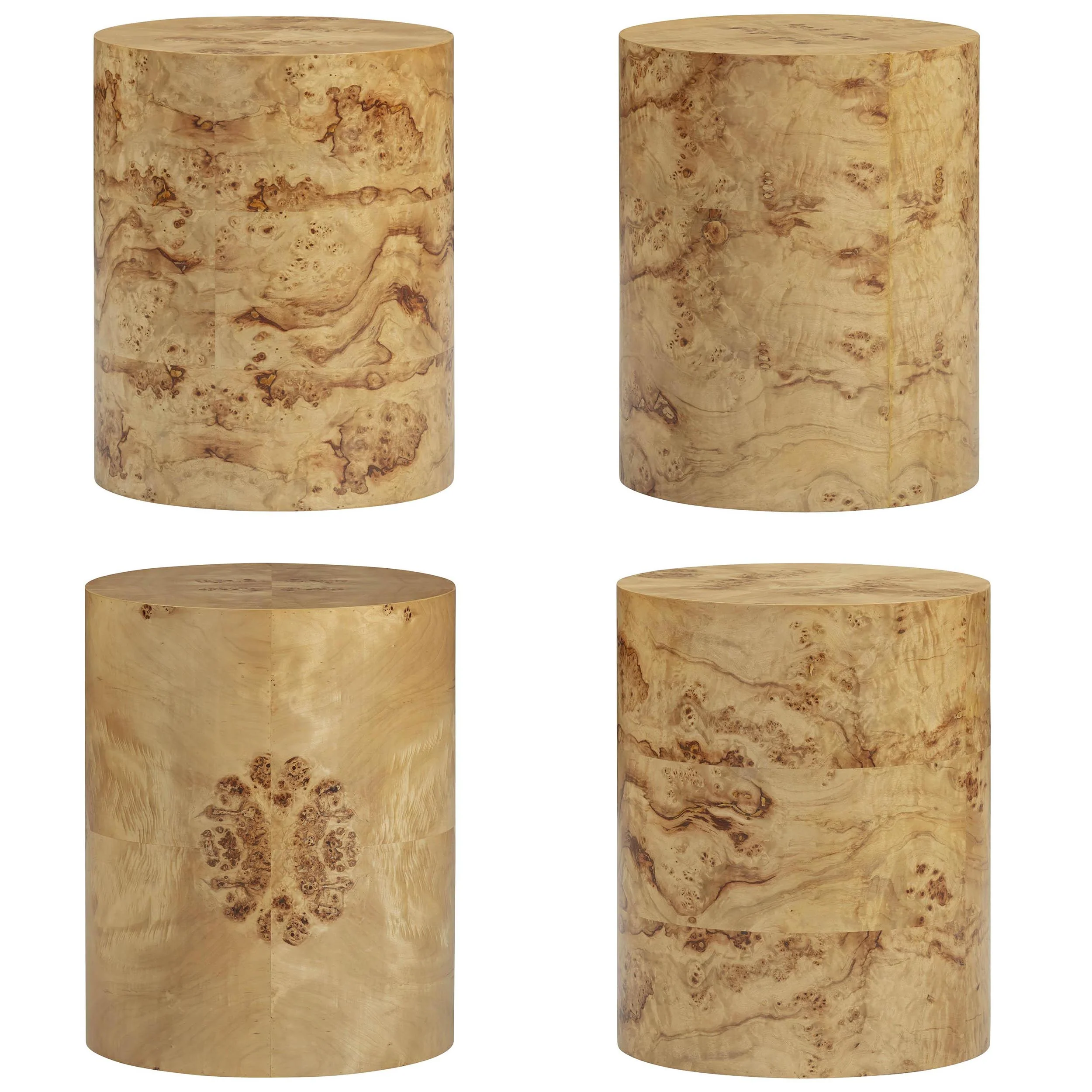 Fig Burl Drum Side Table, Natural - Image 8