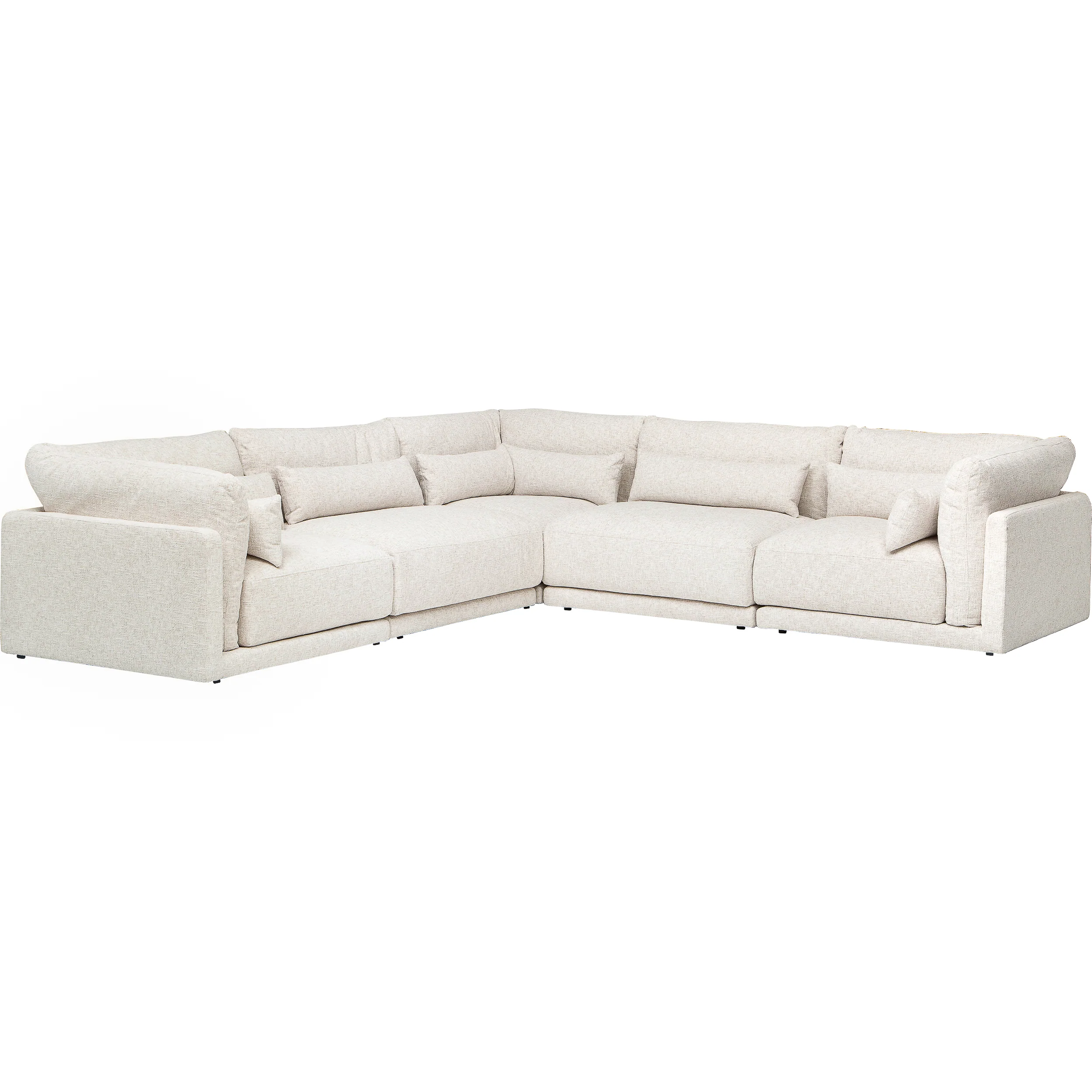 Finch 5 Piece Sectional, Beck Arctic