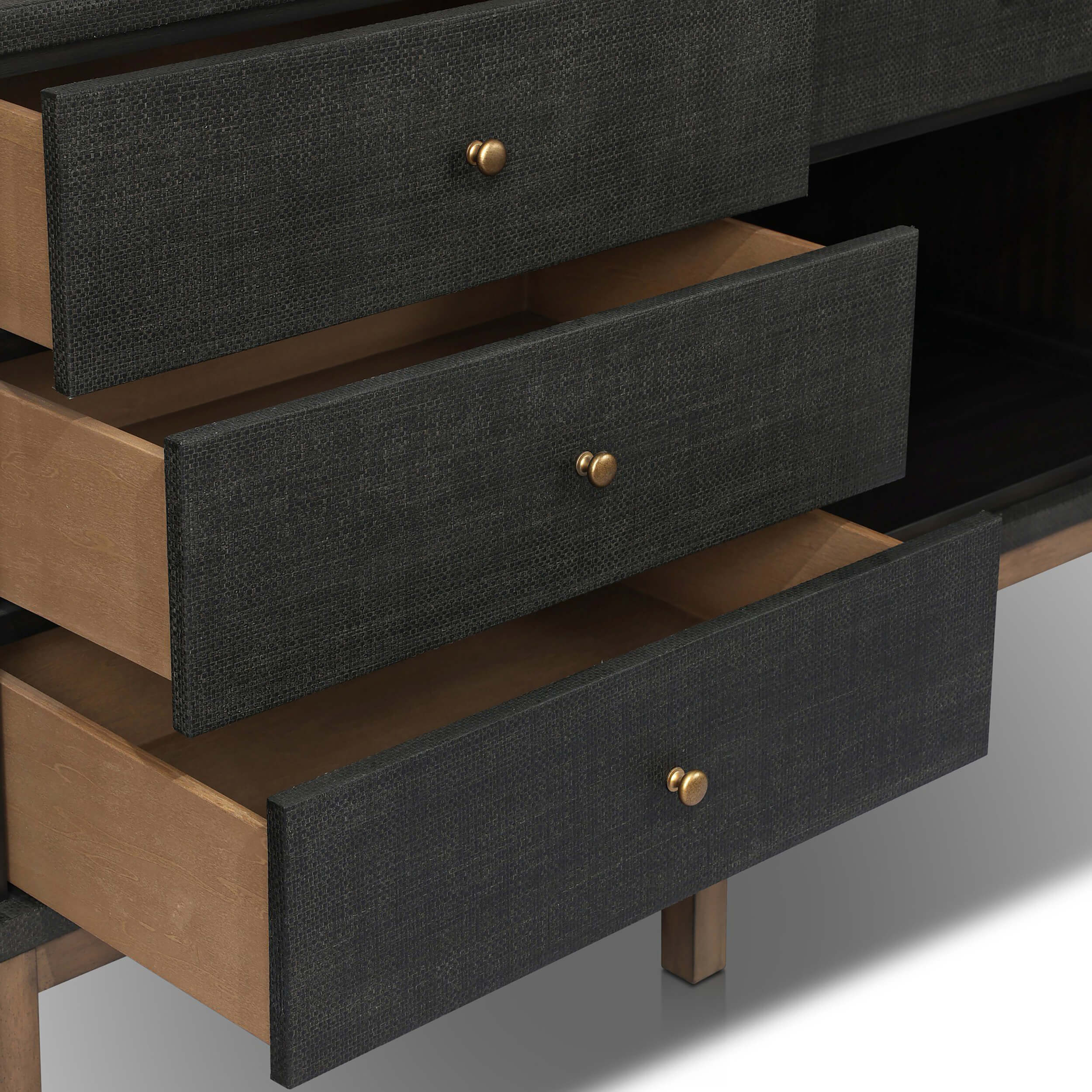 Fiona Sideboard, Black Raffia by Four Hands - Image 5