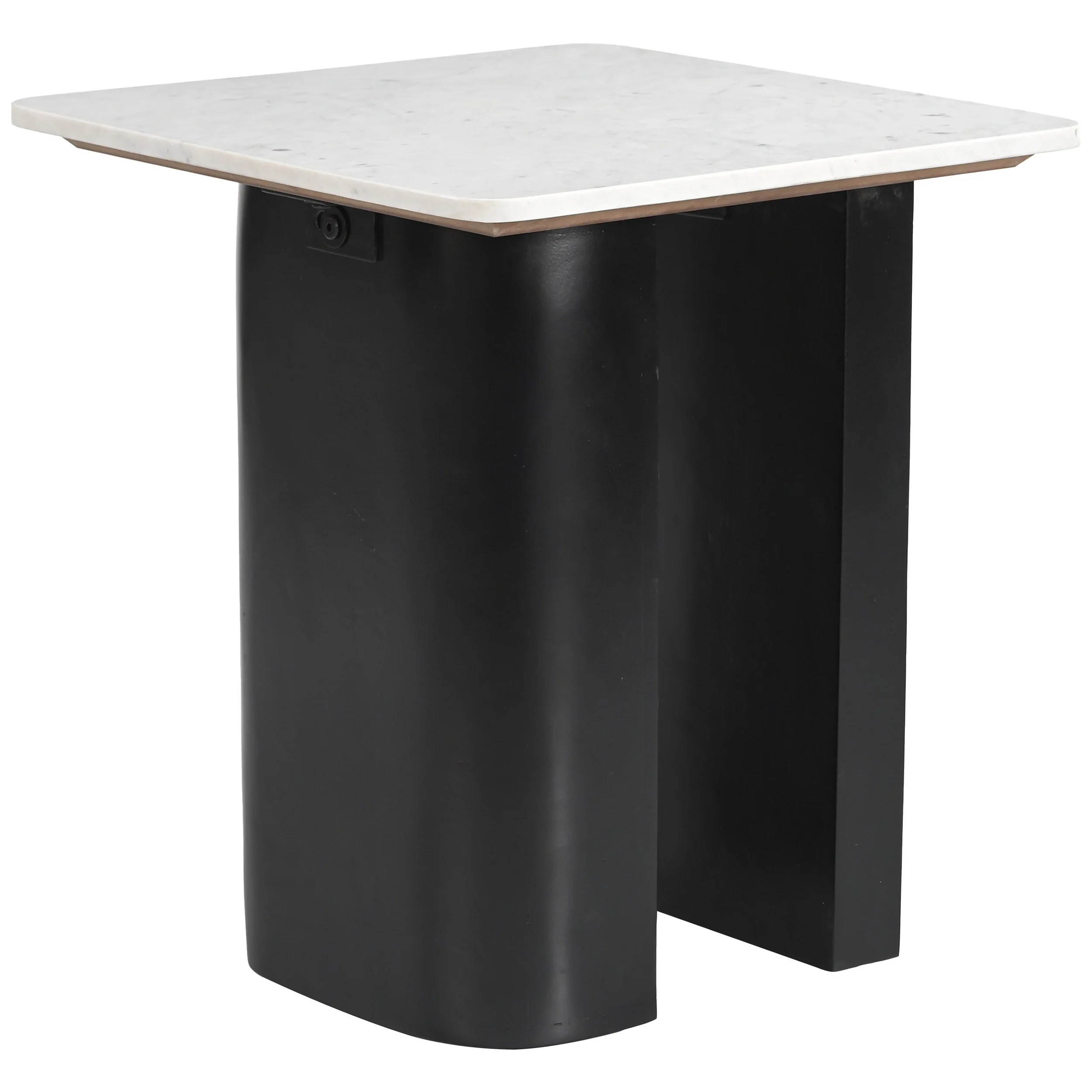 Fiora Side Table, White/Black