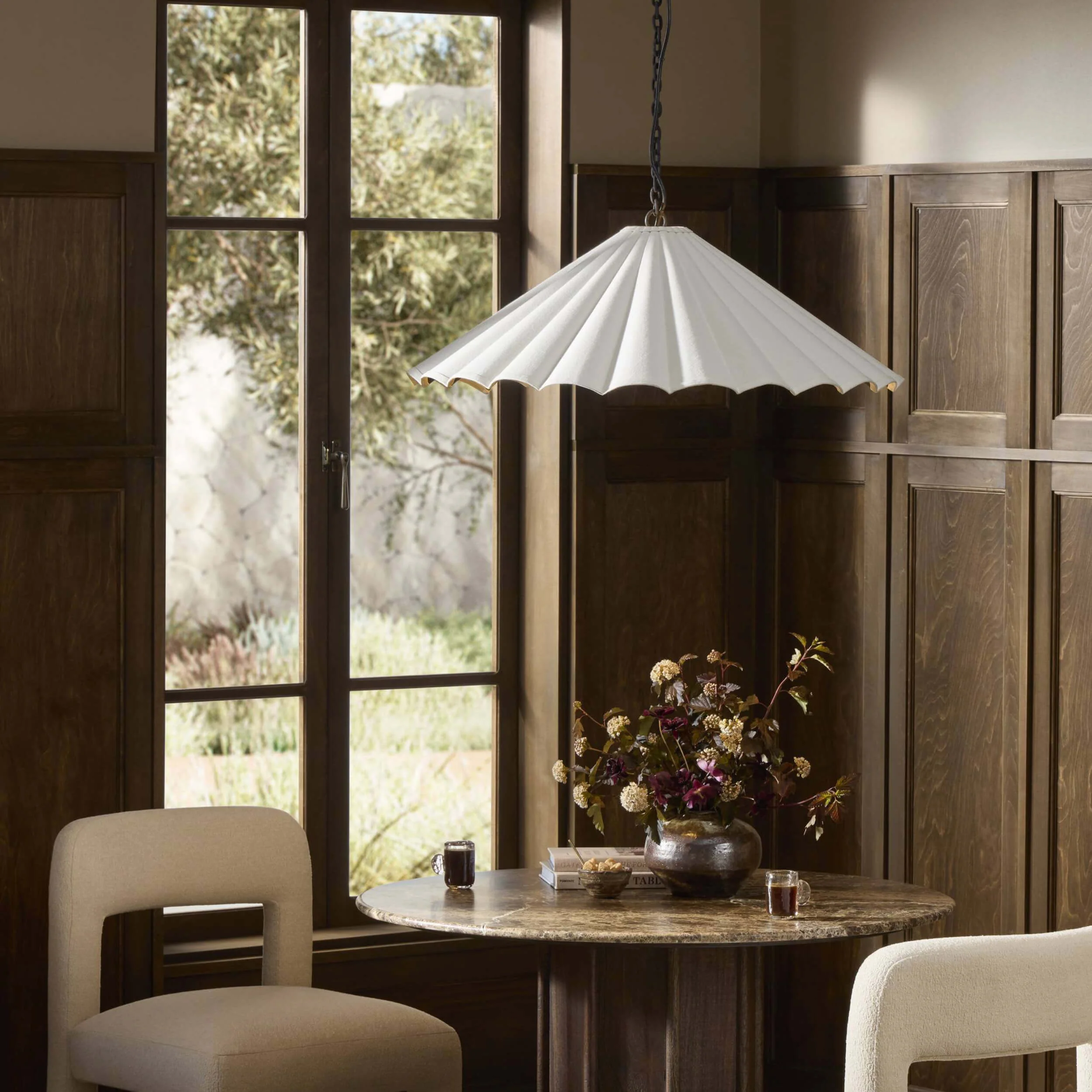 Fiorella Pendant, Cream Canvas by Four Hands - Image 5