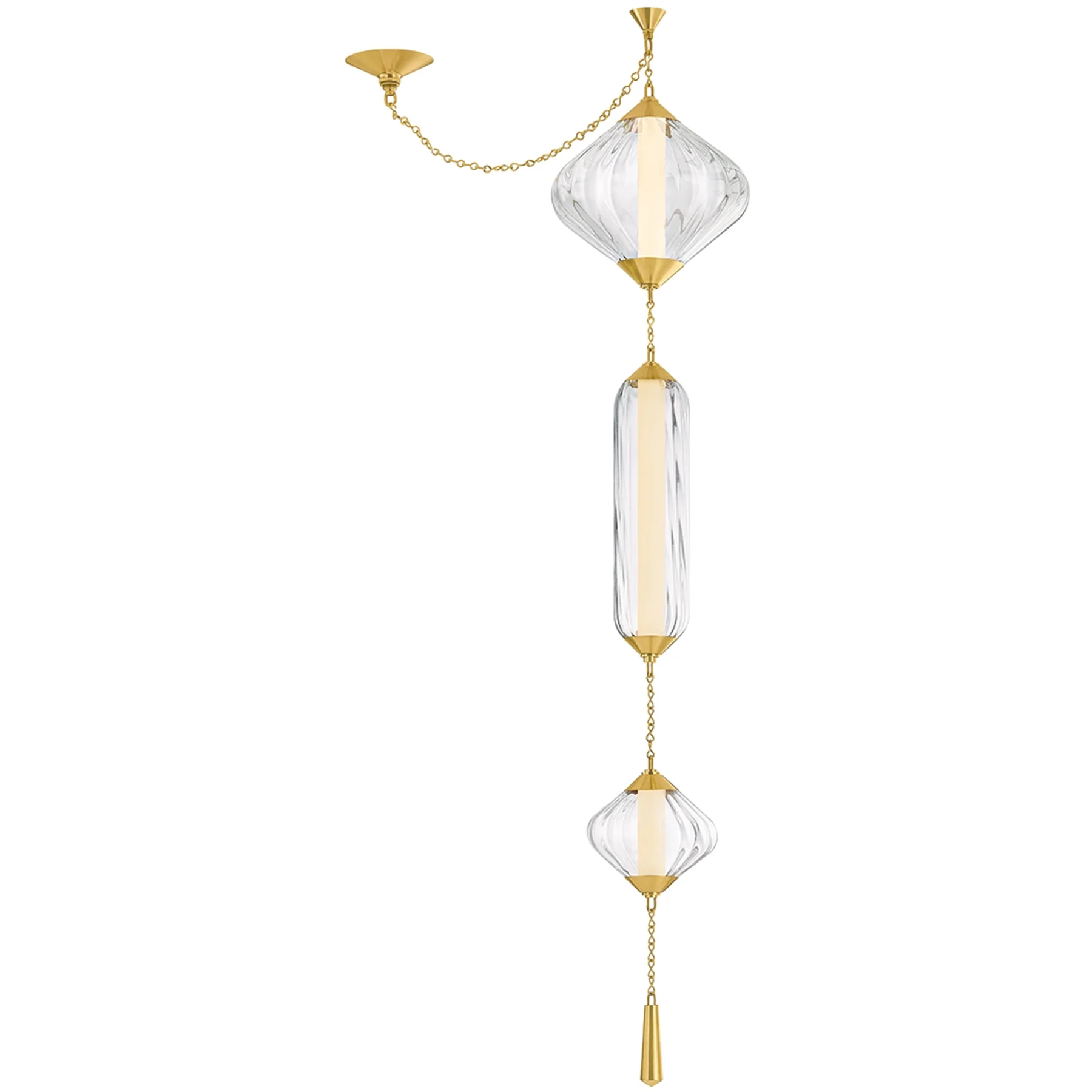 Fiorello Pendant, Vintage Polished Brass