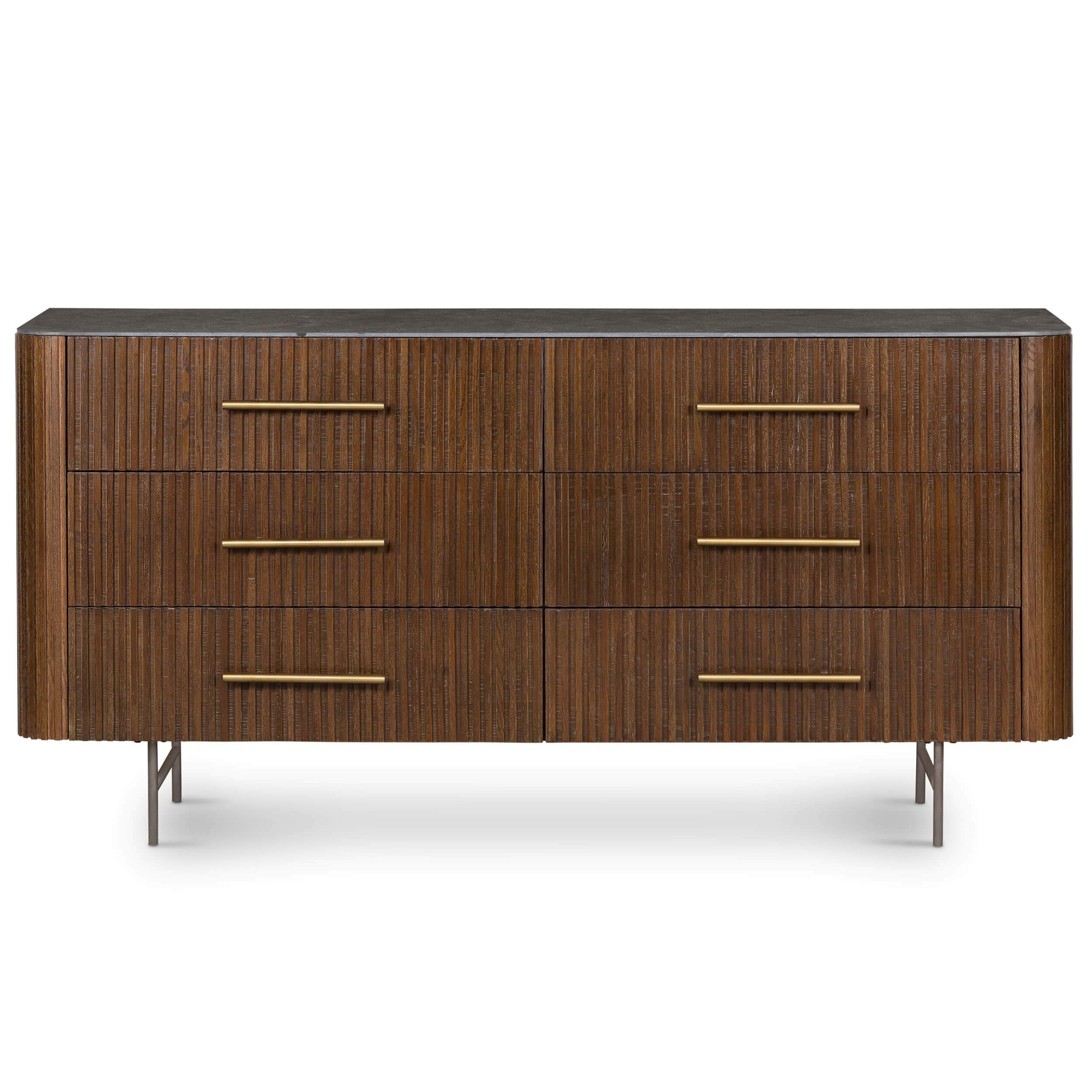 Fletcher 6 Drawer Dresser, Terra Brown by Four Hands - Image 2