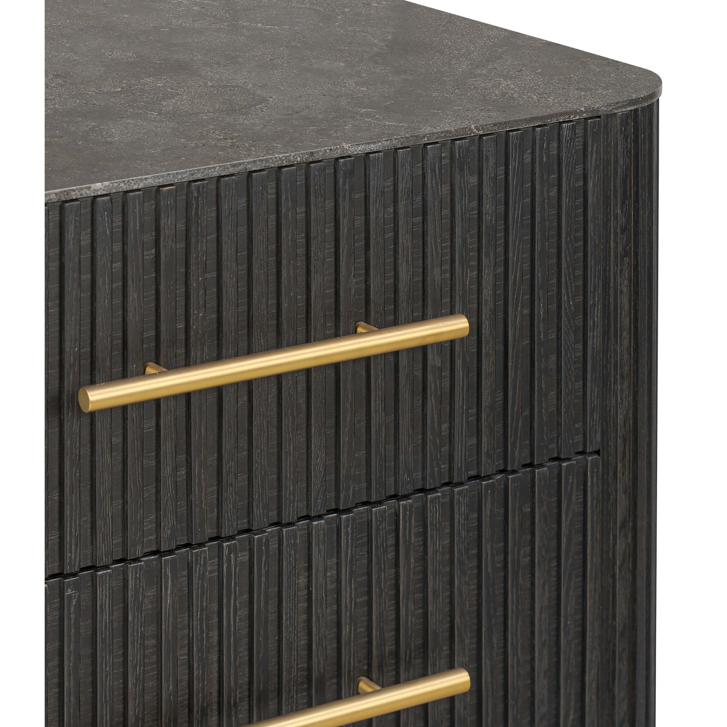 Fletcher Nightstand, Distressed Black by Four Hands - Image 6