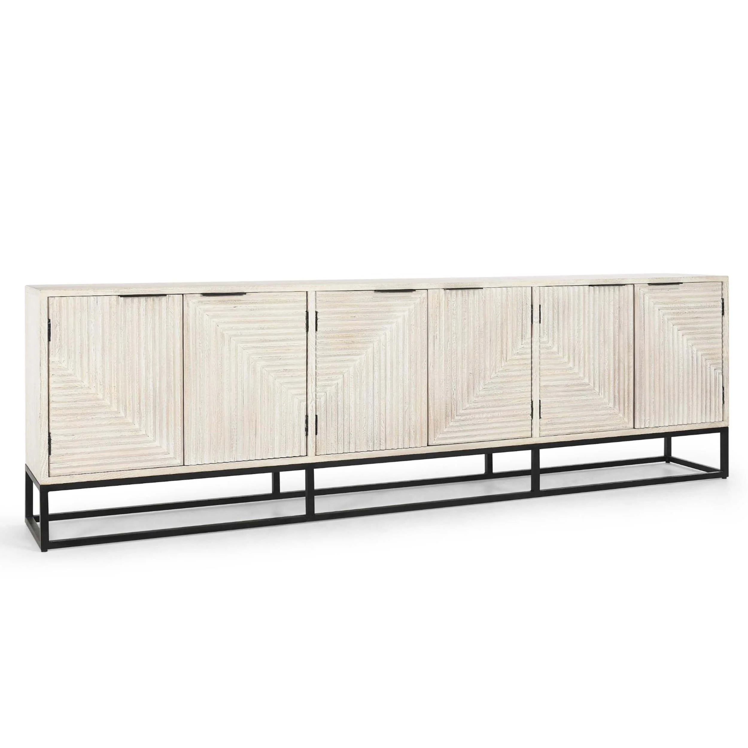 Flint 6 Door Cabinet, Coastal White