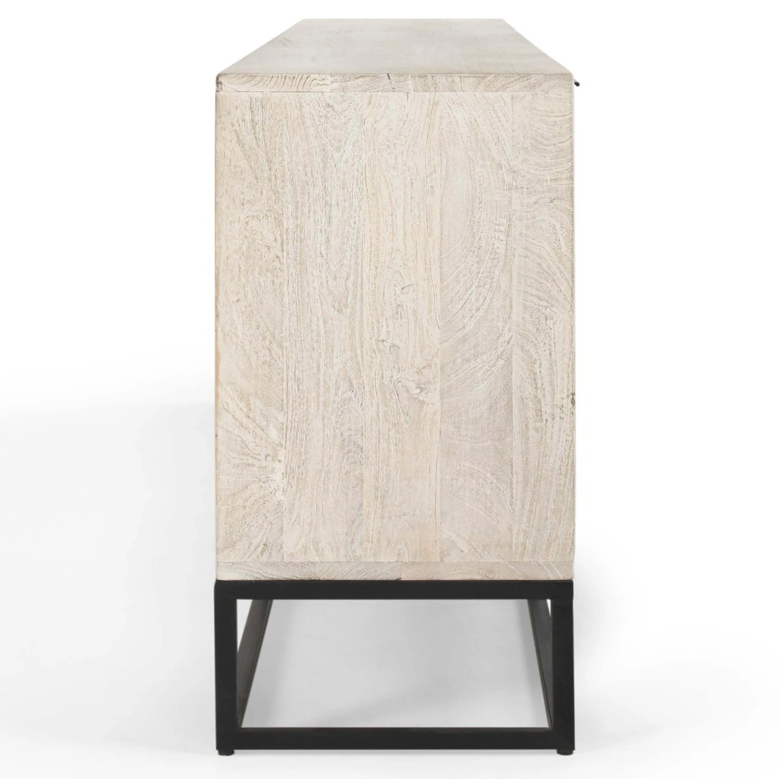 Flint 6 Door Cabinet, Coastal White - Image 3