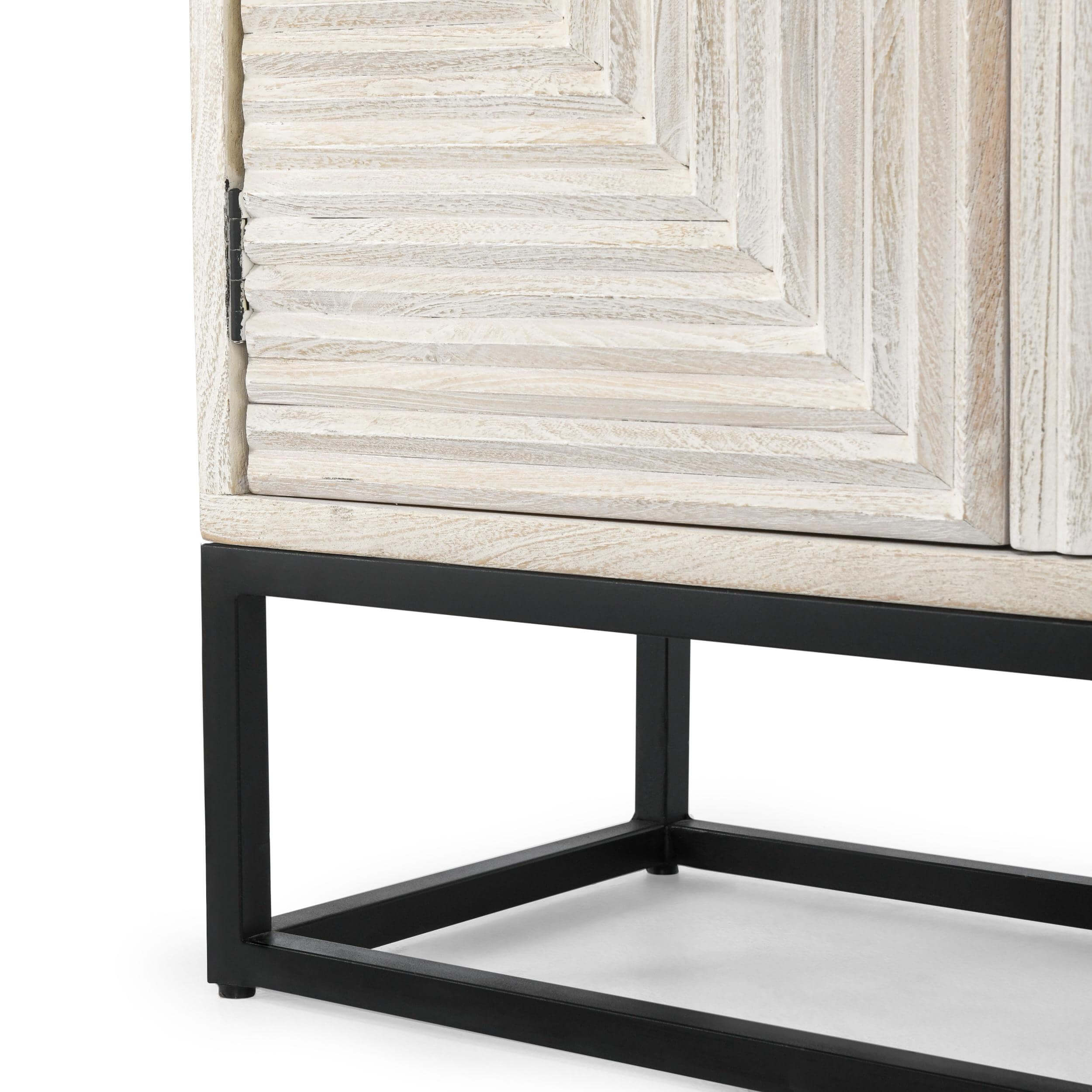 Flint 6 Door Cabinet, Coastal White - Image 6