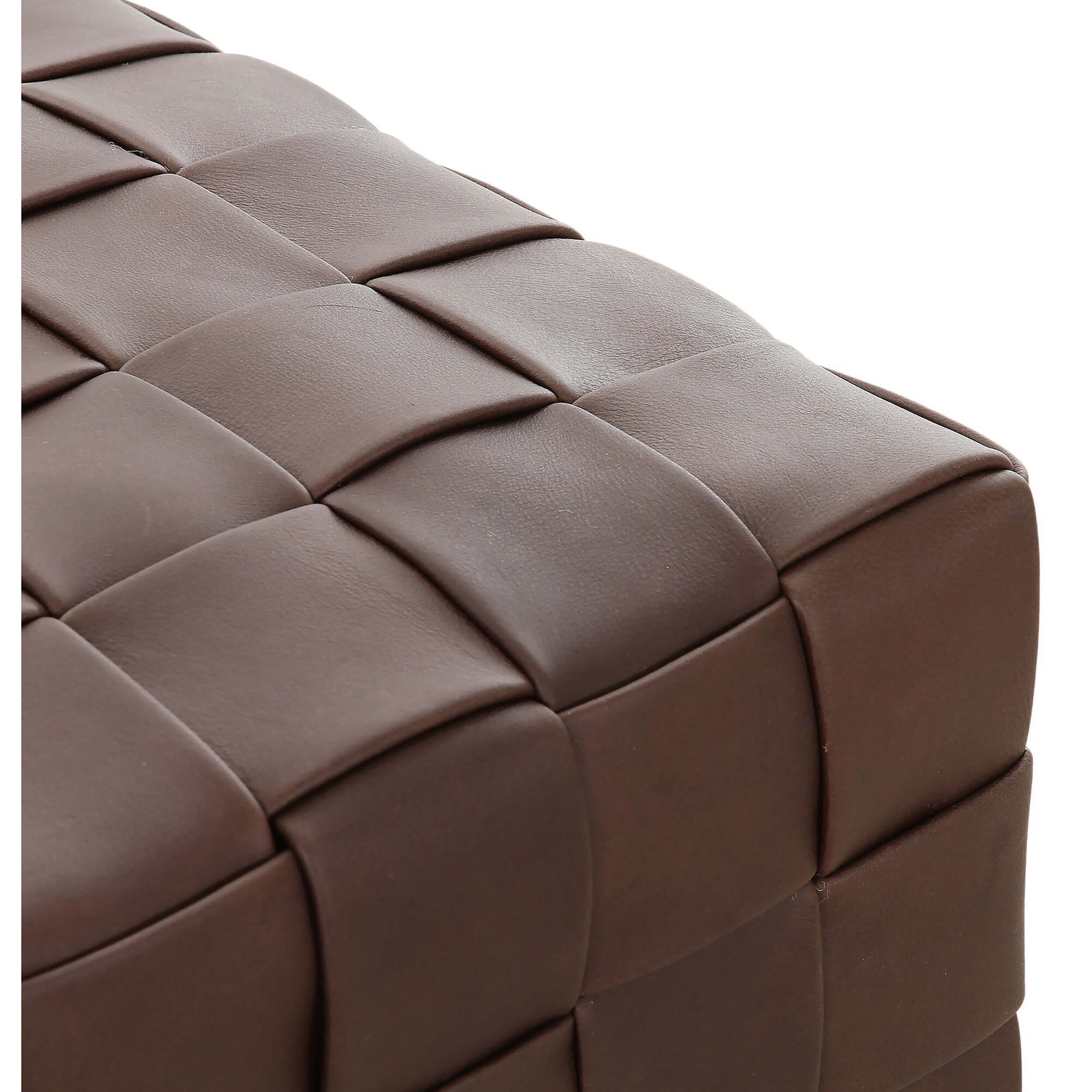 Flores Leather Ottoman, Lorento Cigar - Image 3