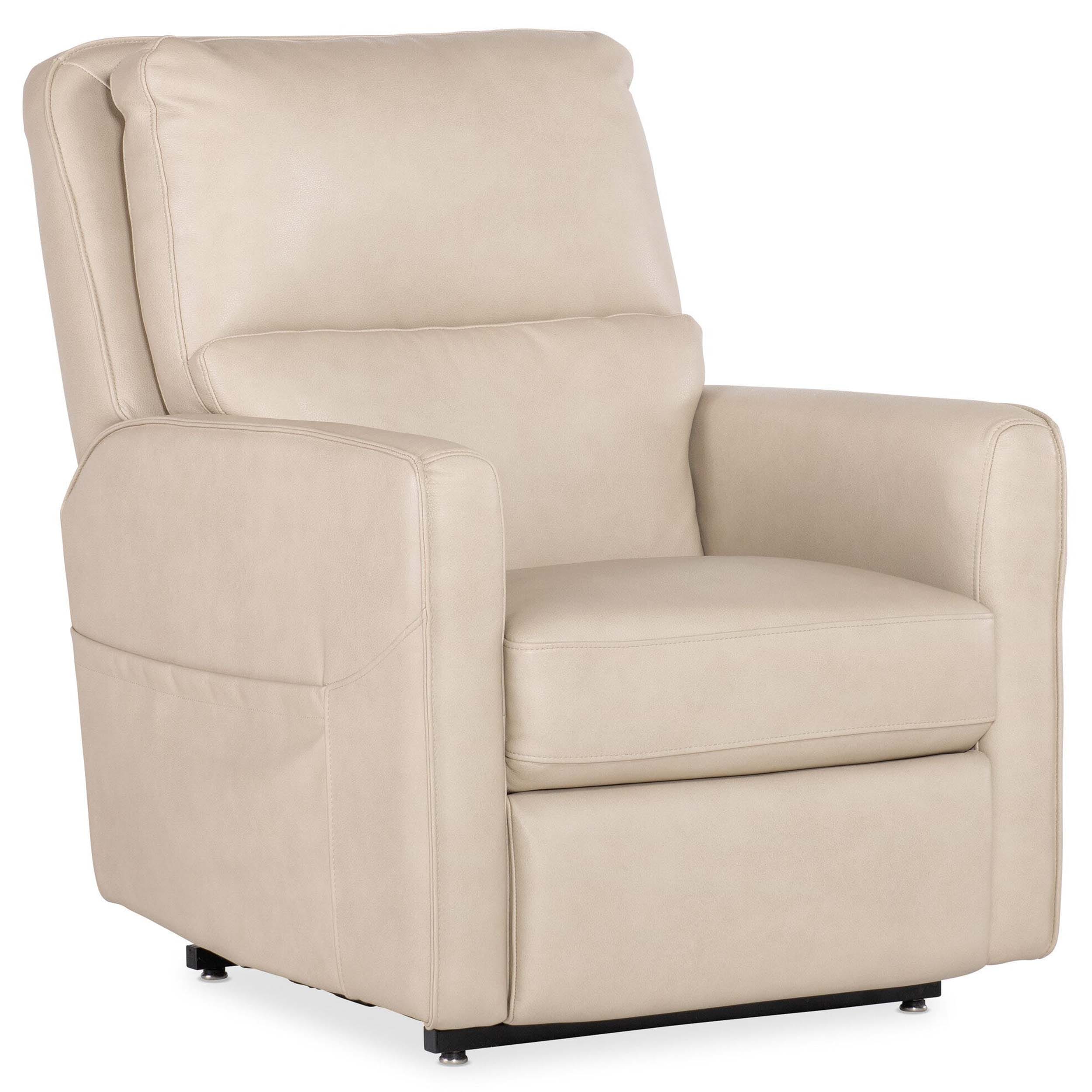 Flynn Leather Power Recliner, Ivory