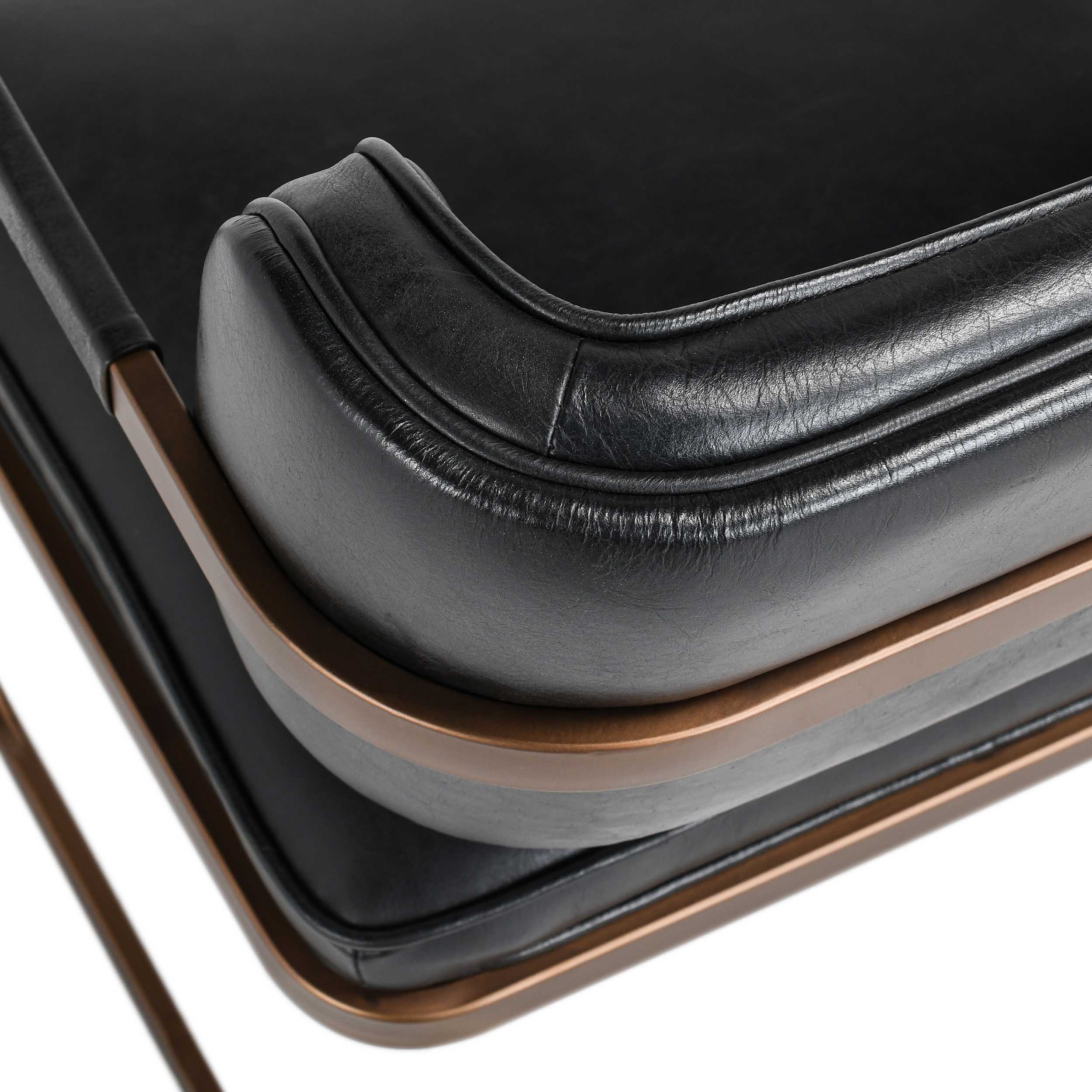 Fonda Leather Dining Chair, Jet Black, Set of 2 - Image 6