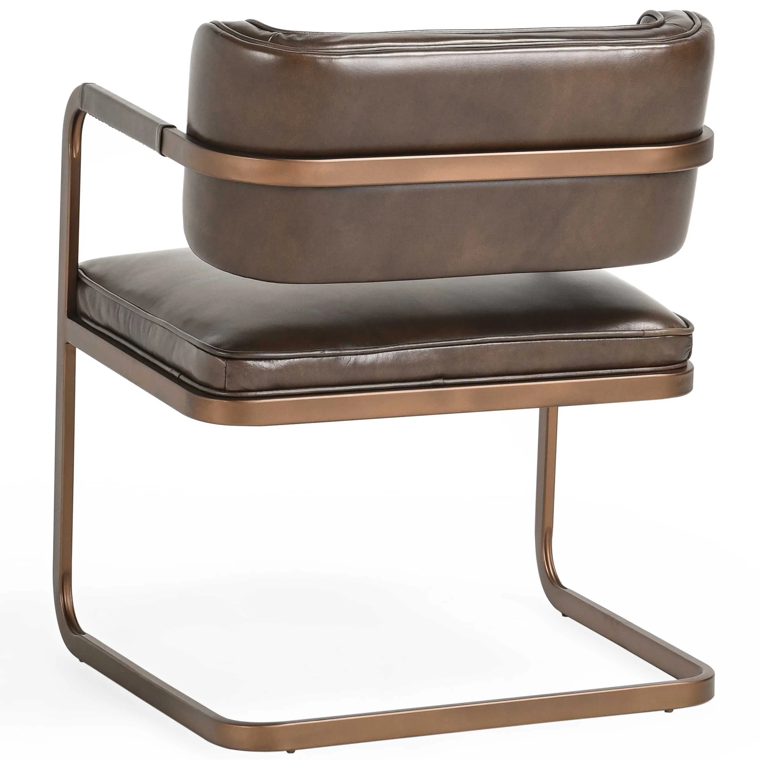 Fonda Leather Dining Chair, Truffle Brown, Set of 2 - Image 4