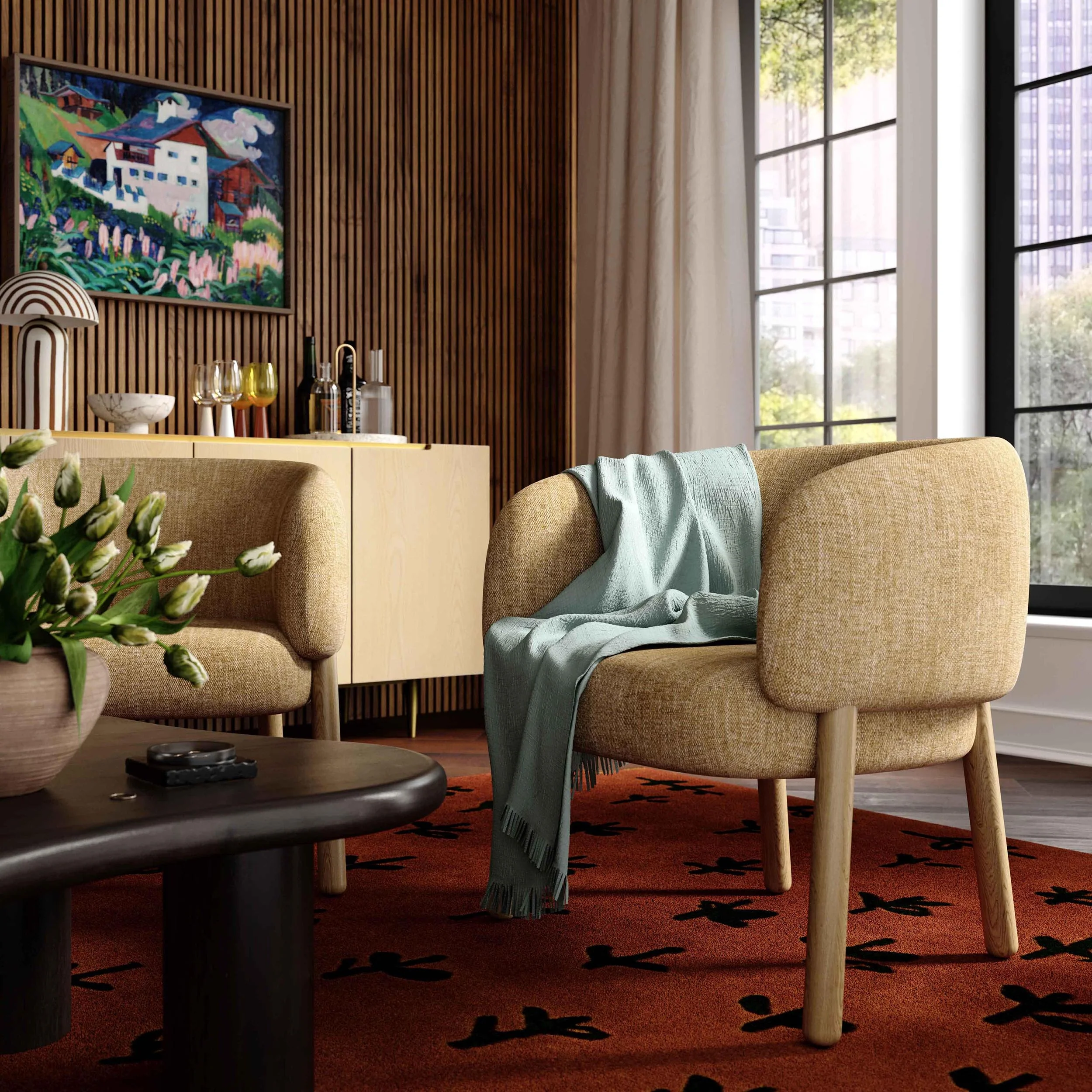 Foxy Accent Chair, Honey - Image 6