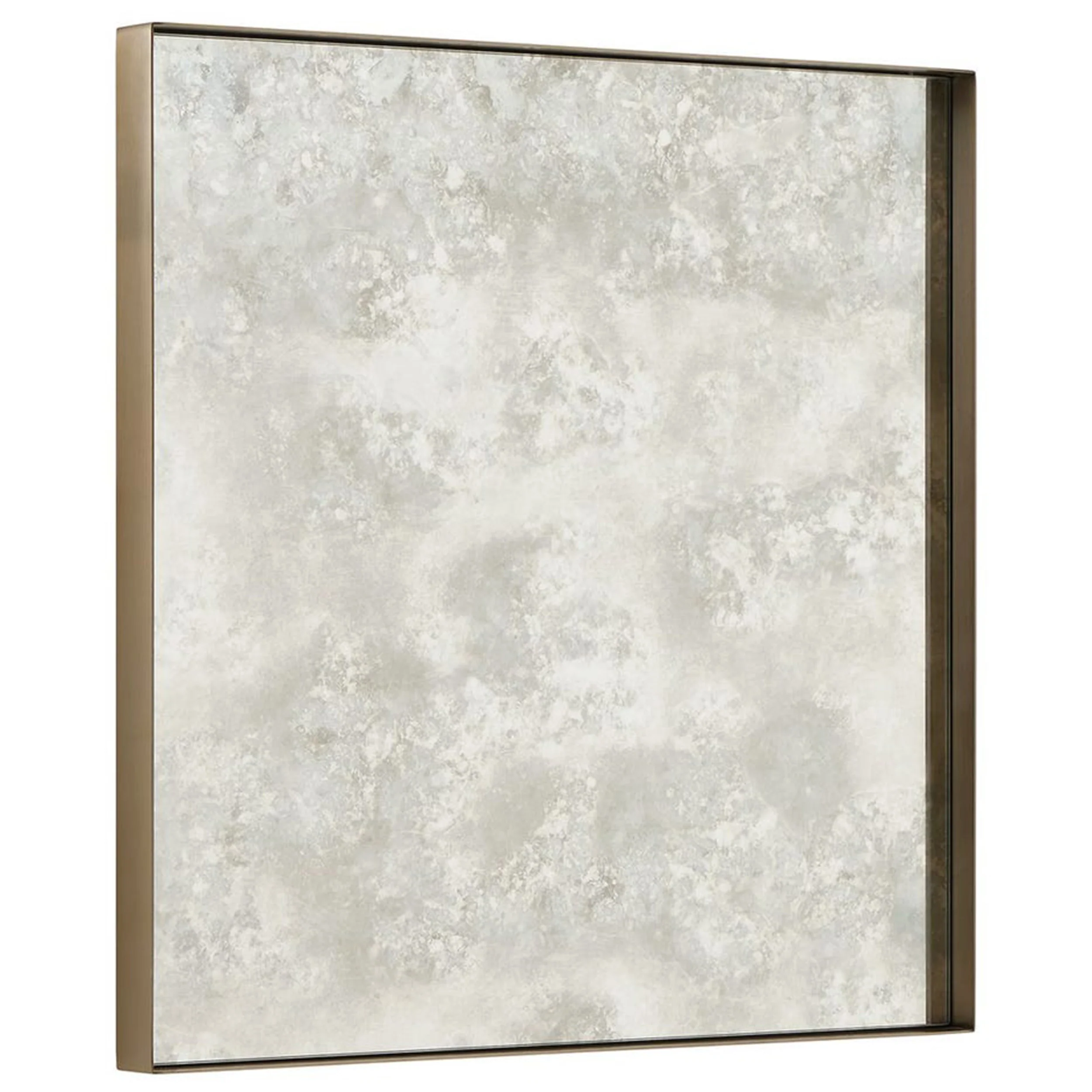 Fredric Square Mirror, Brass - Image 2