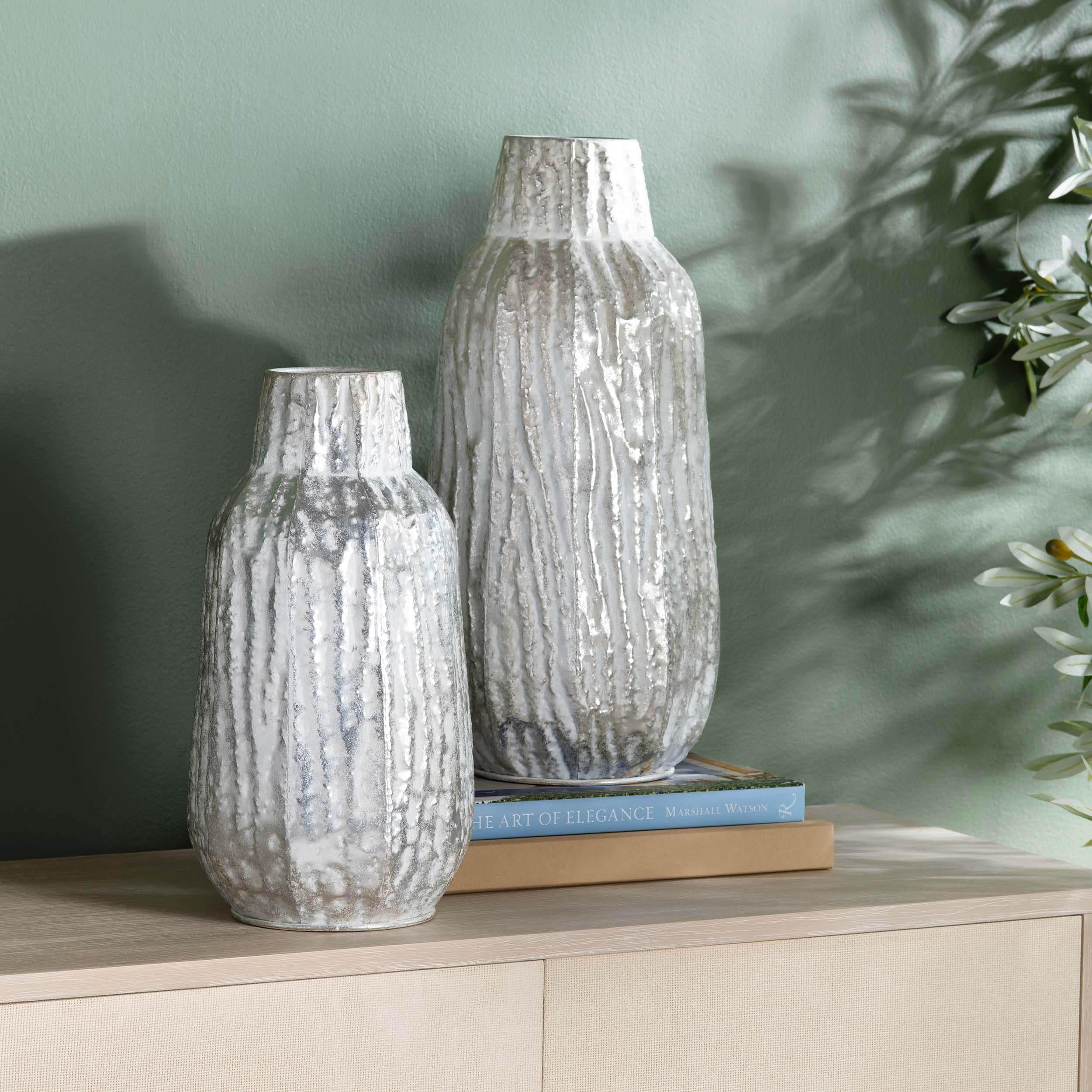 Maddox Vases, White Wash, Set of 2 - Image 3