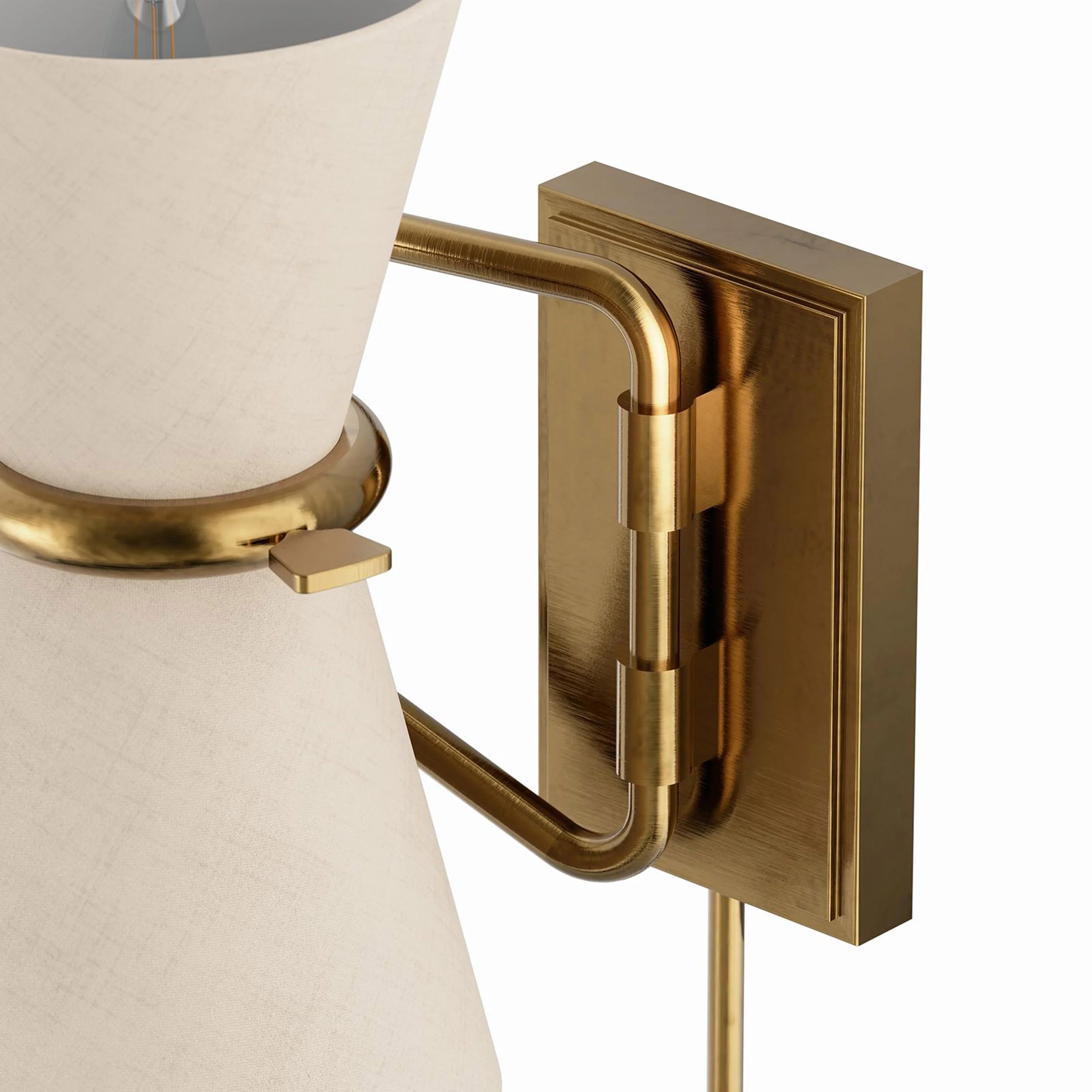 Gable Swing Arm Sconce, Oyster - Image 4