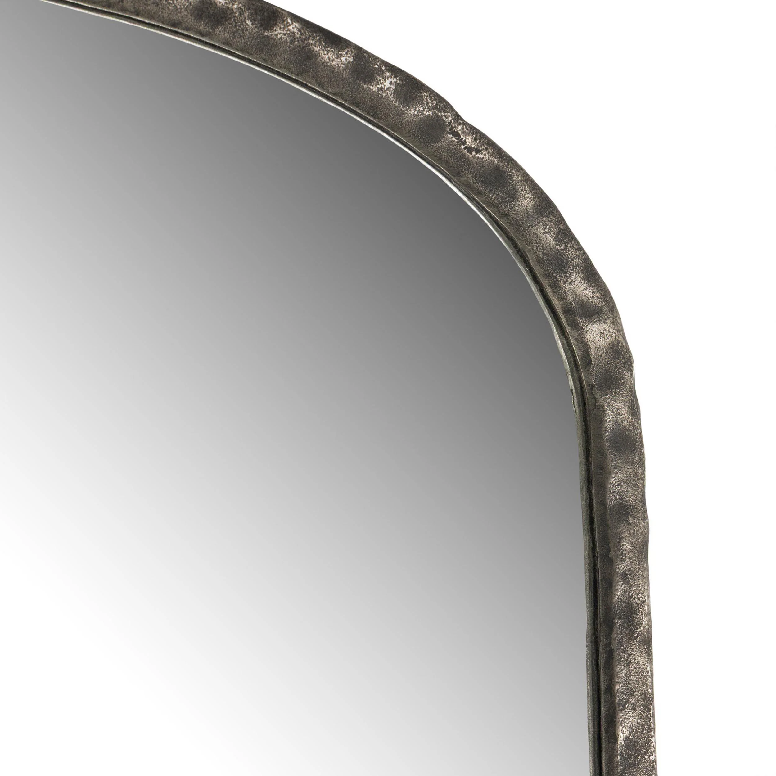Gabriel Wall Mirror, Hammered Aluminum by Four Hands - Image 4