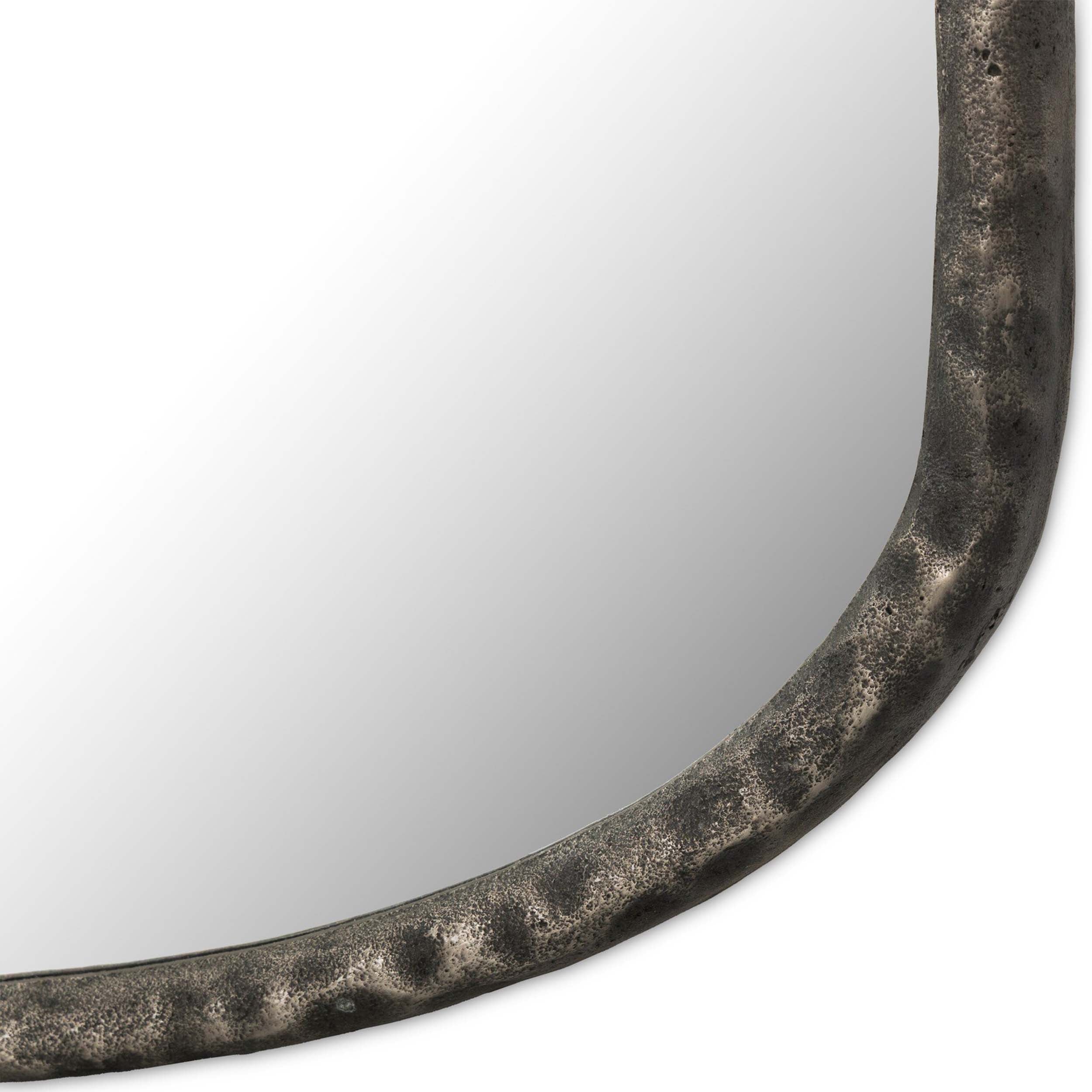 Gabriel Wall Mirror, Hammered Aluminum by Four Hands - Image 5