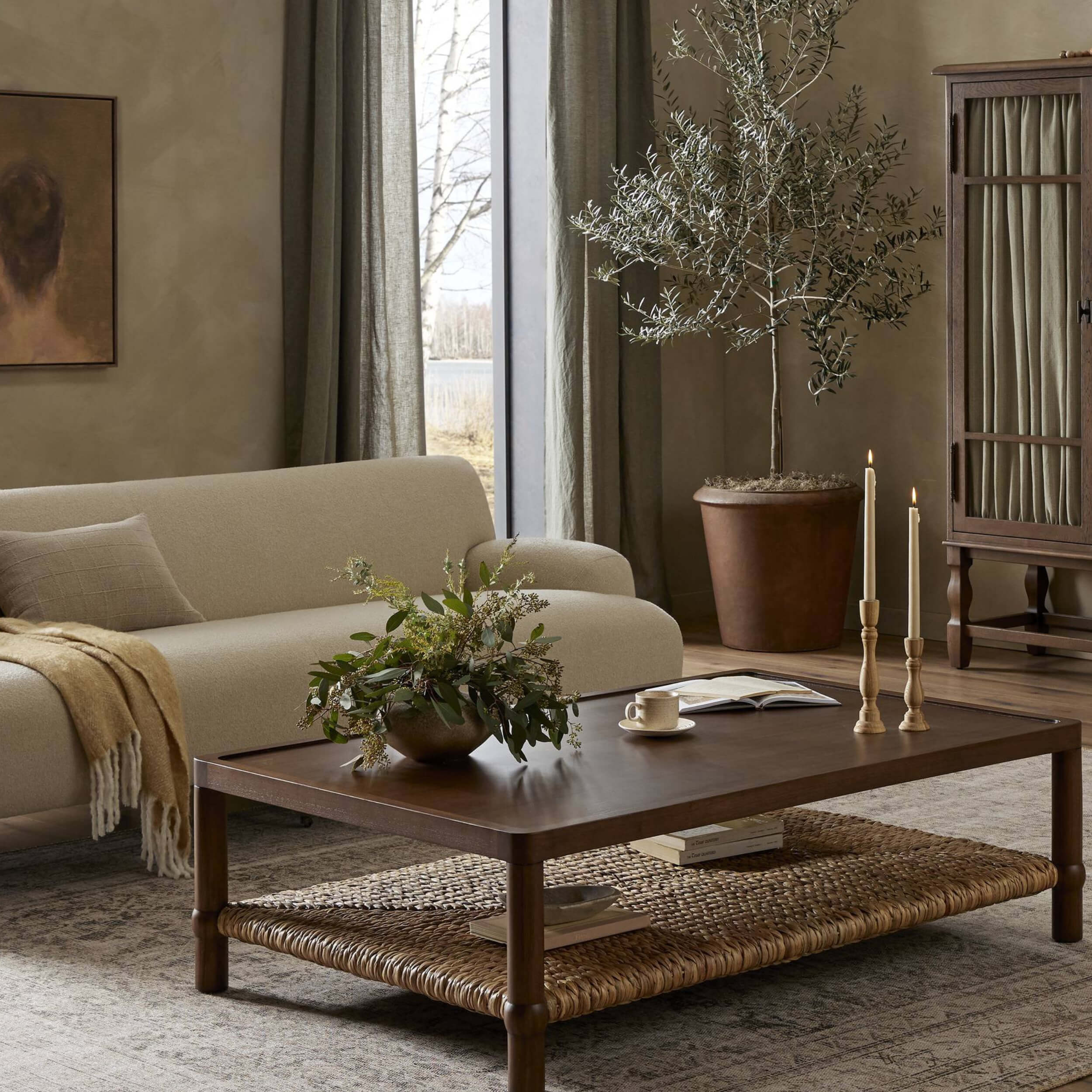 Gabriella Coffee Table, Brown Mindi by Amber Lewis x Four Hands - Image 5