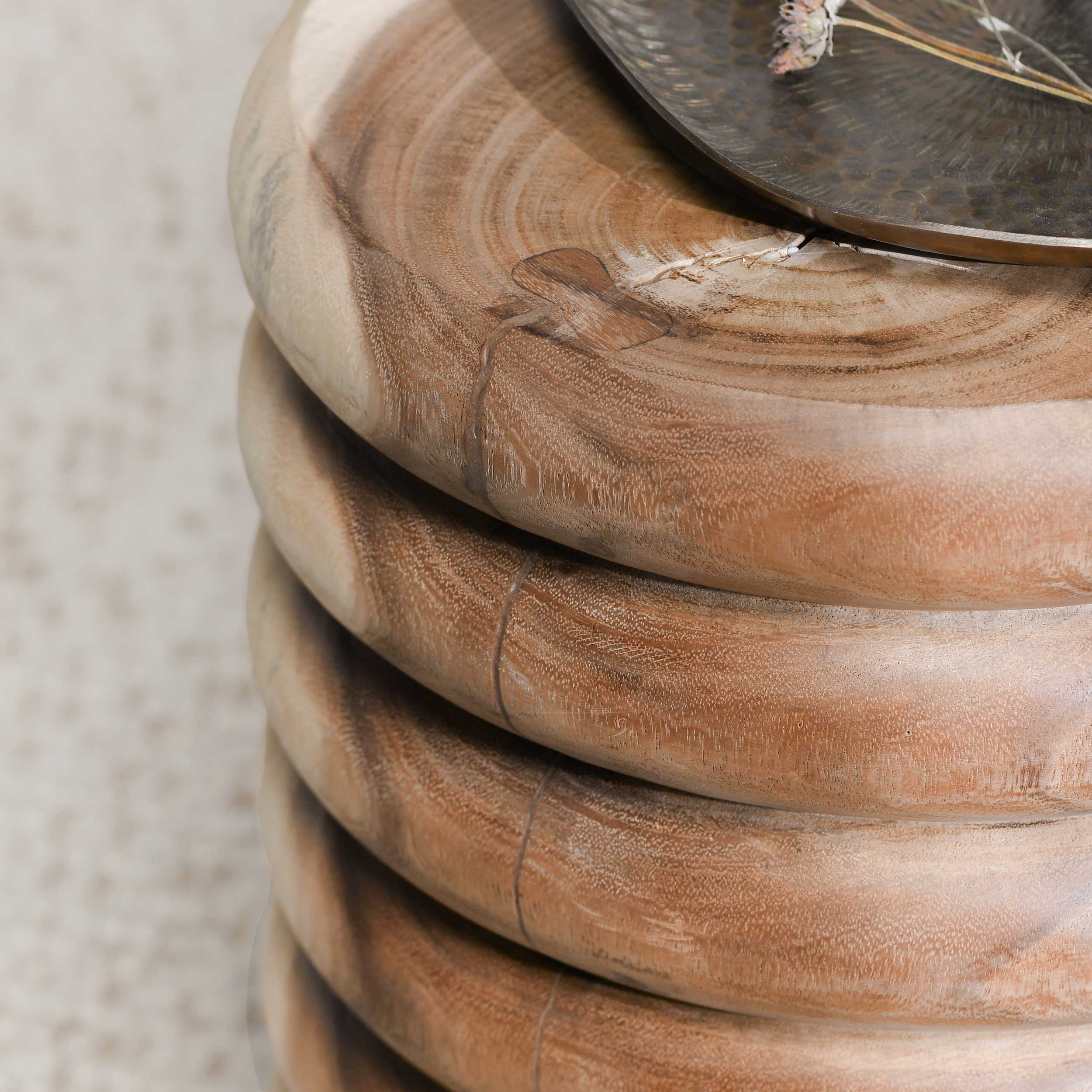 Gala Round End Table, Natural - Image 4