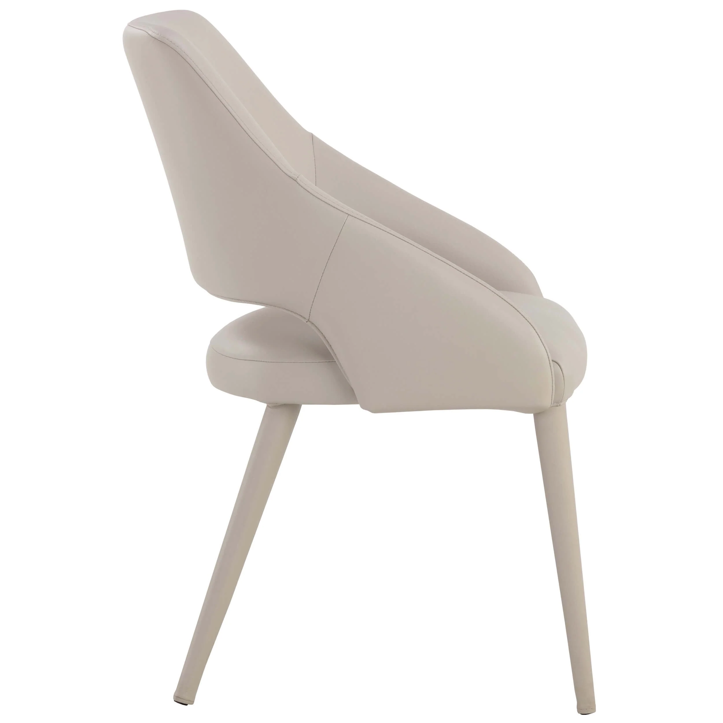 Galen Leather Dining Chair, Linea Light Grey, Set of 2 - Image 3