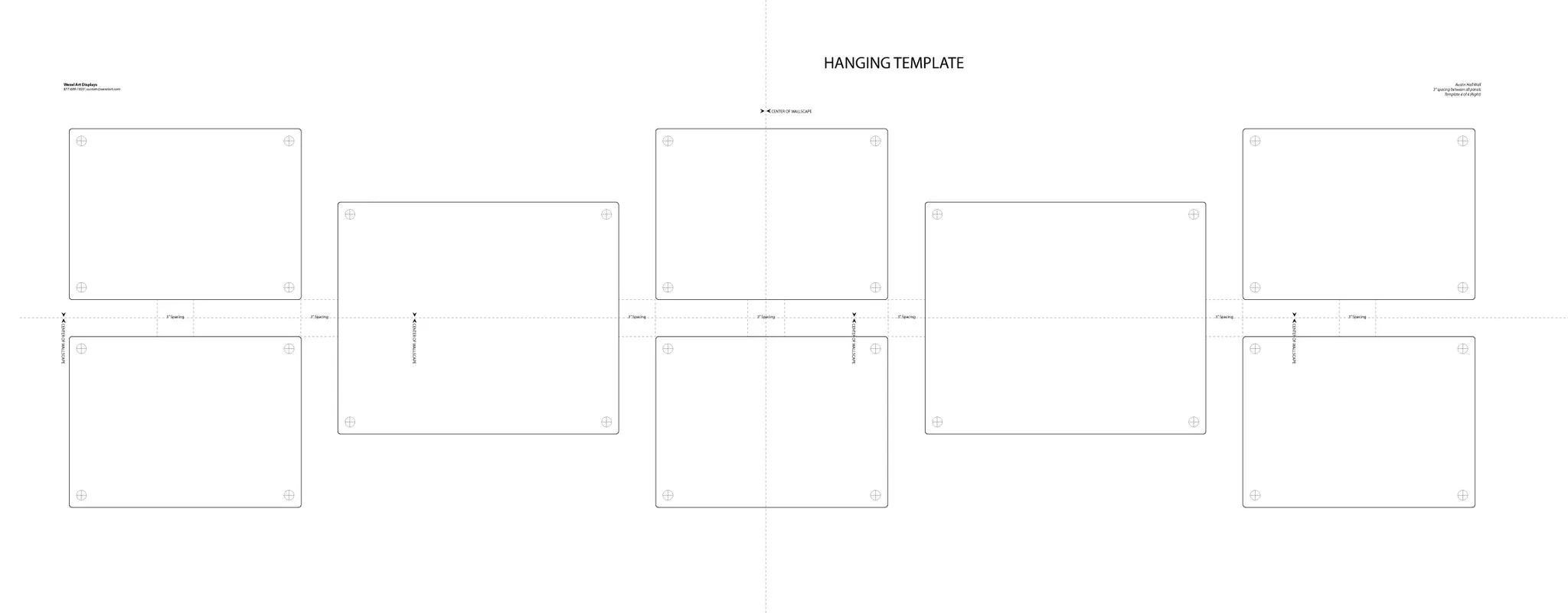 Gallery: "Hall Wall" Set of 8  Single Panel + Magnet Frames (3004) - Image 3