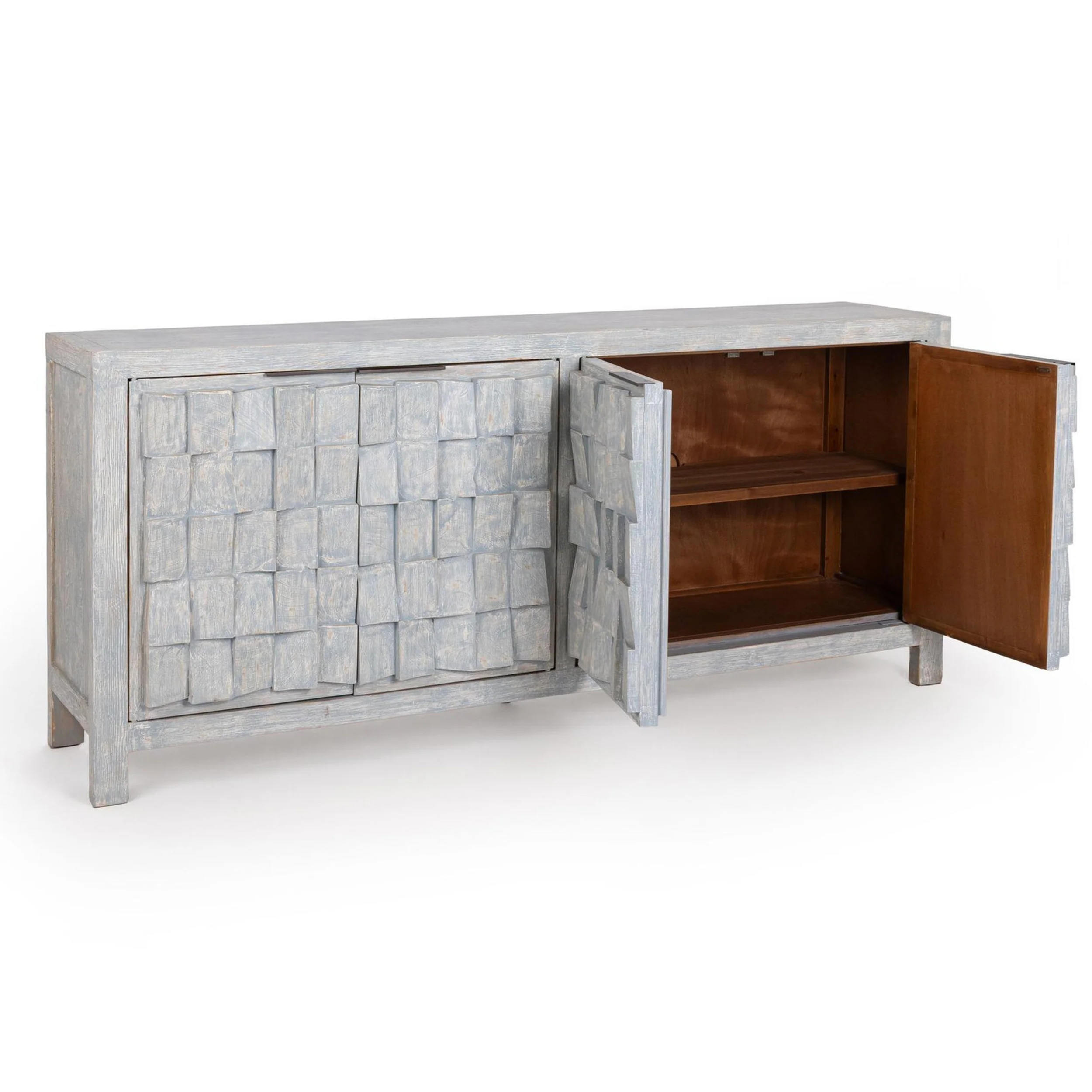 Gama 4 Door Cabinet, Blue Washed - Image 4