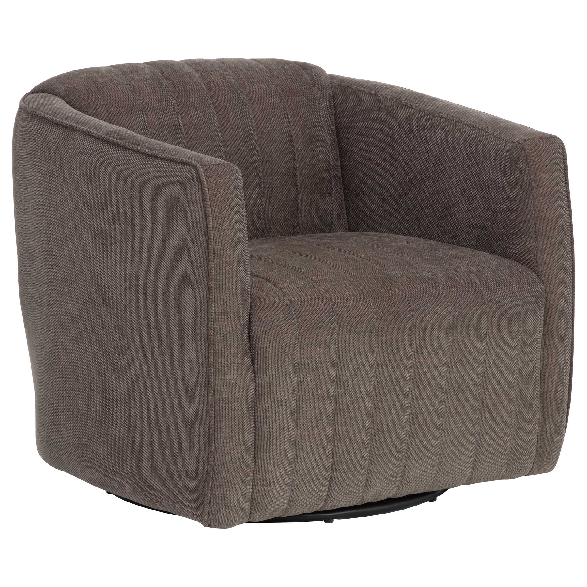 Garrison Swivel Lounge Chair, Rika Chocolate