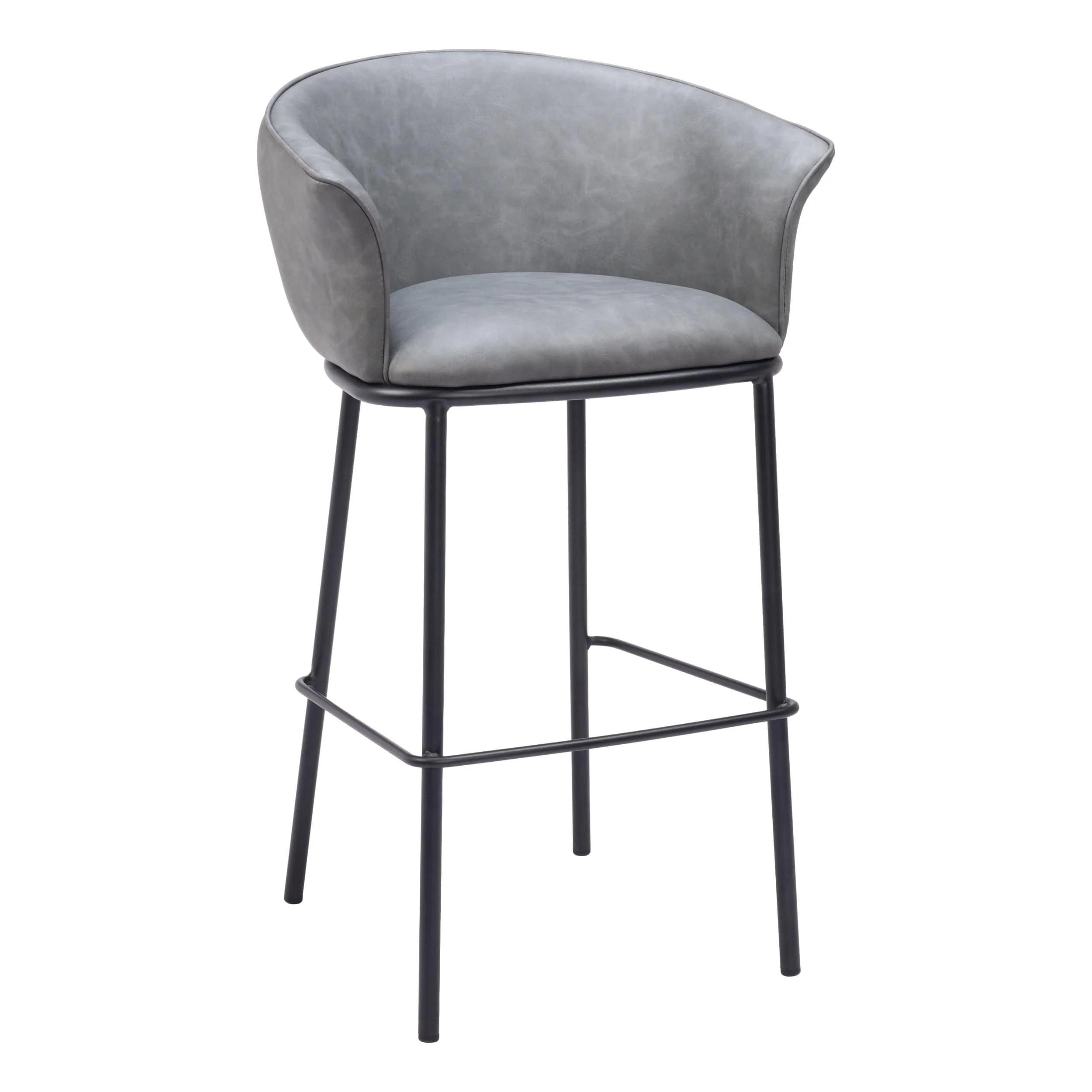 Garston Bar Stool, Gray - Image 2