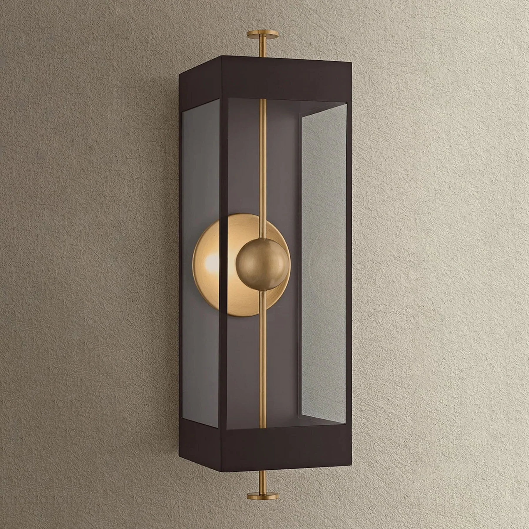 Garvey Wall Sconce, Textured Bronze/Patina Brass - Image 11
