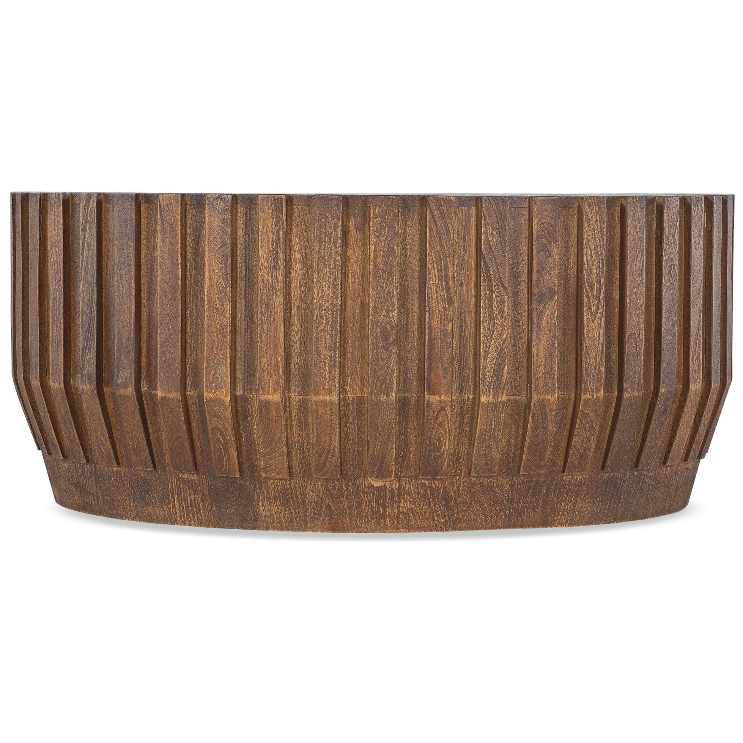 Gears Round Cocktail Table, Natural Medium