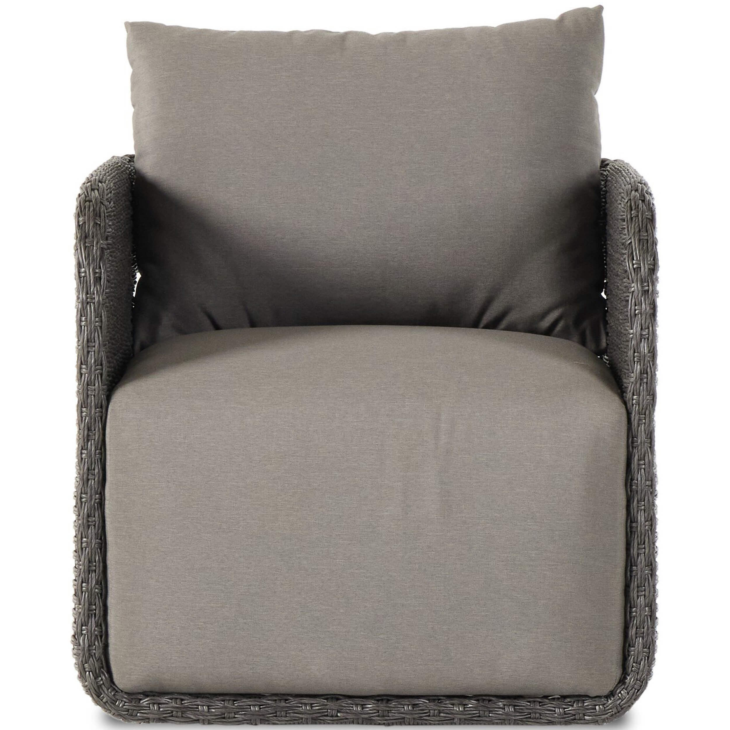 Geneva Outdoor Swivel Chair, Venao Charcoal by Four Hands - Image 2