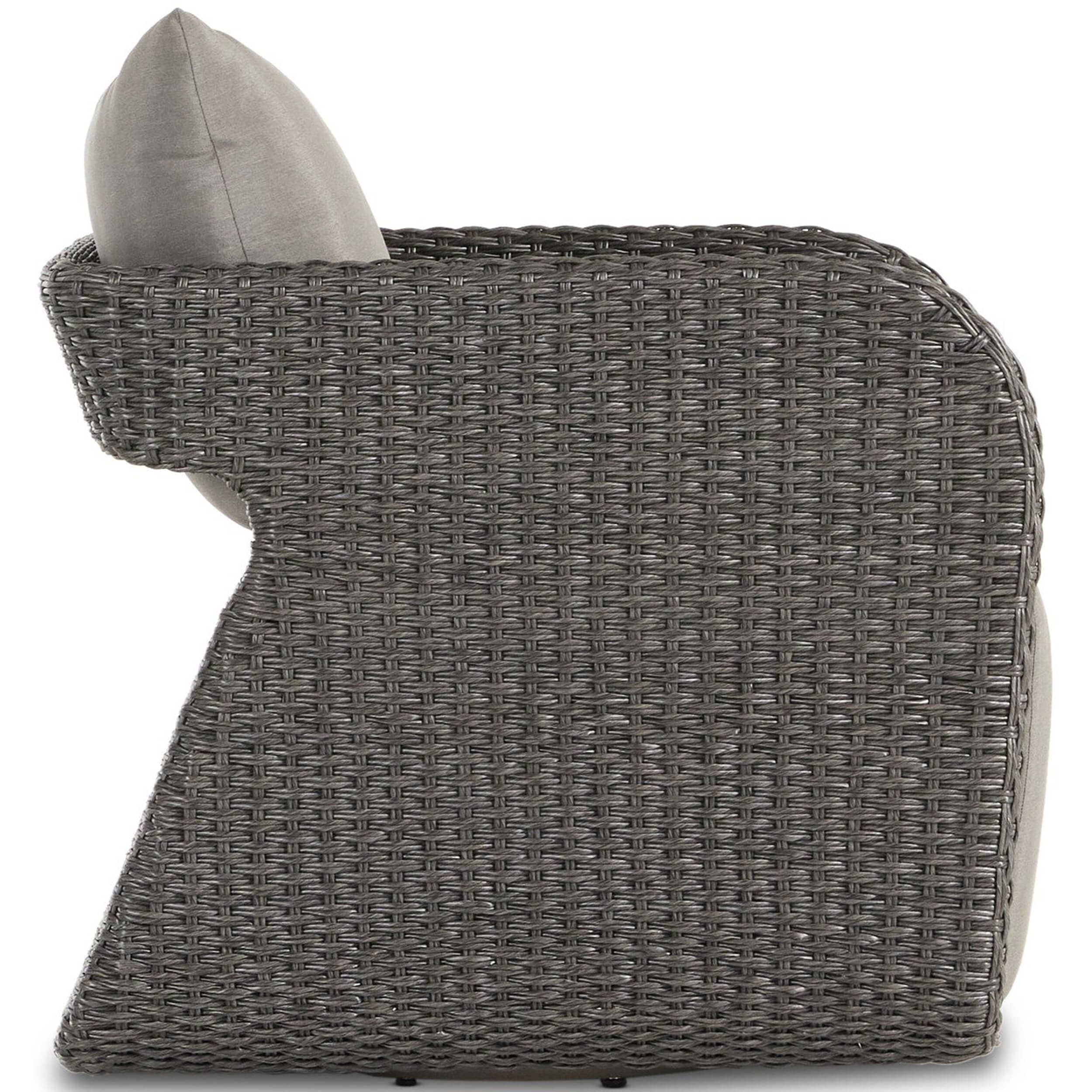 Geneva Outdoor Swivel Chair, Venao Charcoal by Four Hands - Image 3