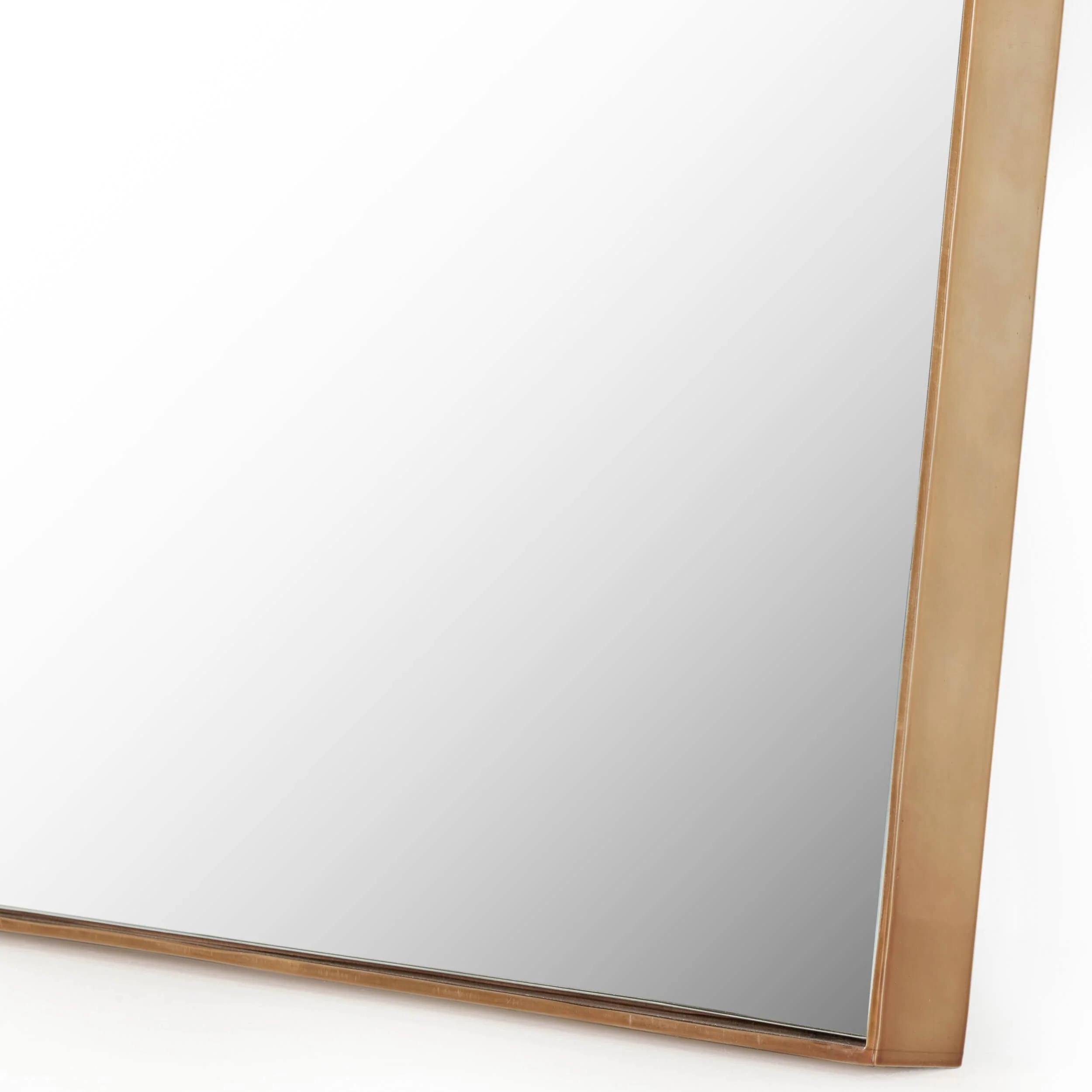 Georgina Rectangular Floor Mirror, Brass by Four Hands - Image 3