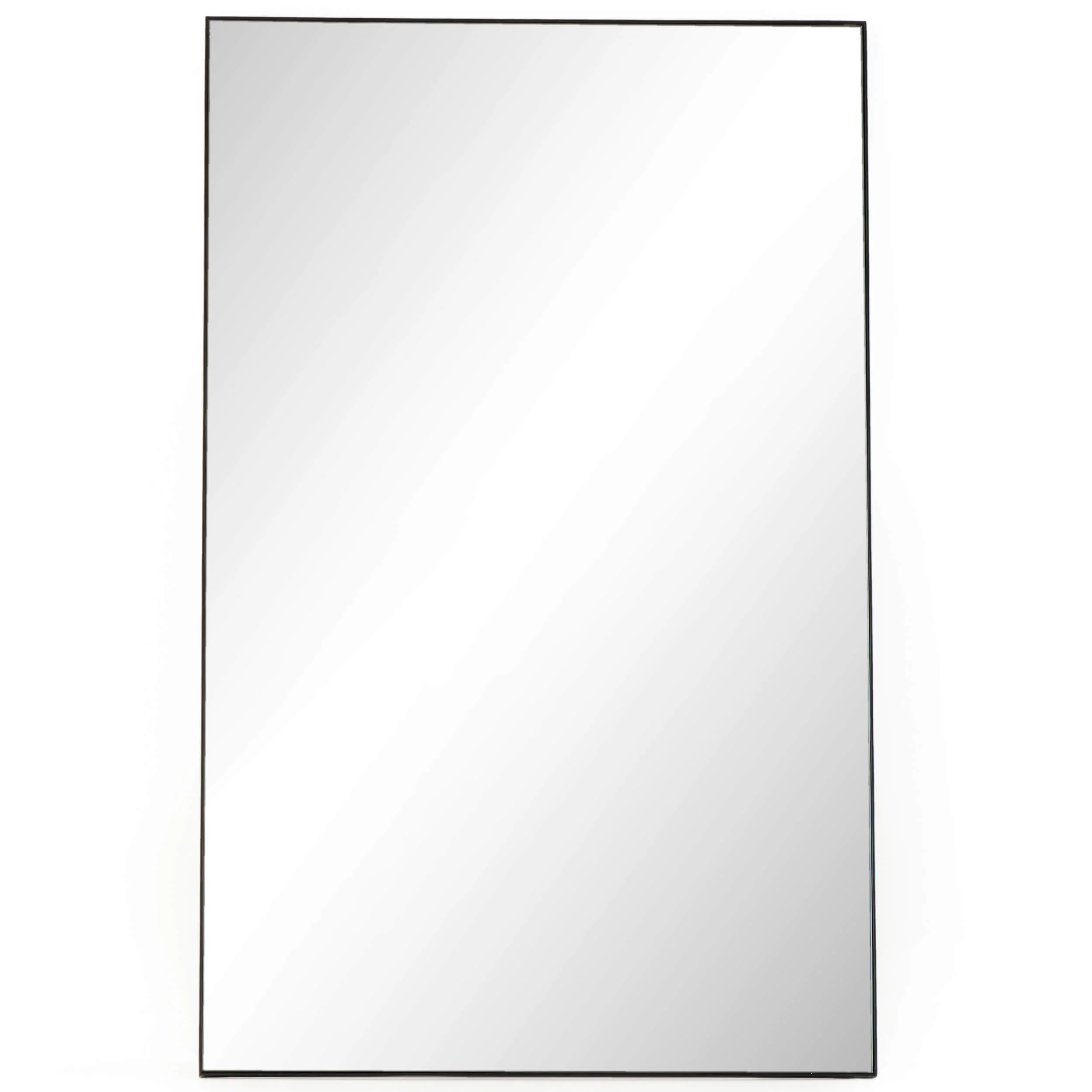 Georgina Rectangular Floor Mirror, Matte Black by Four Hands