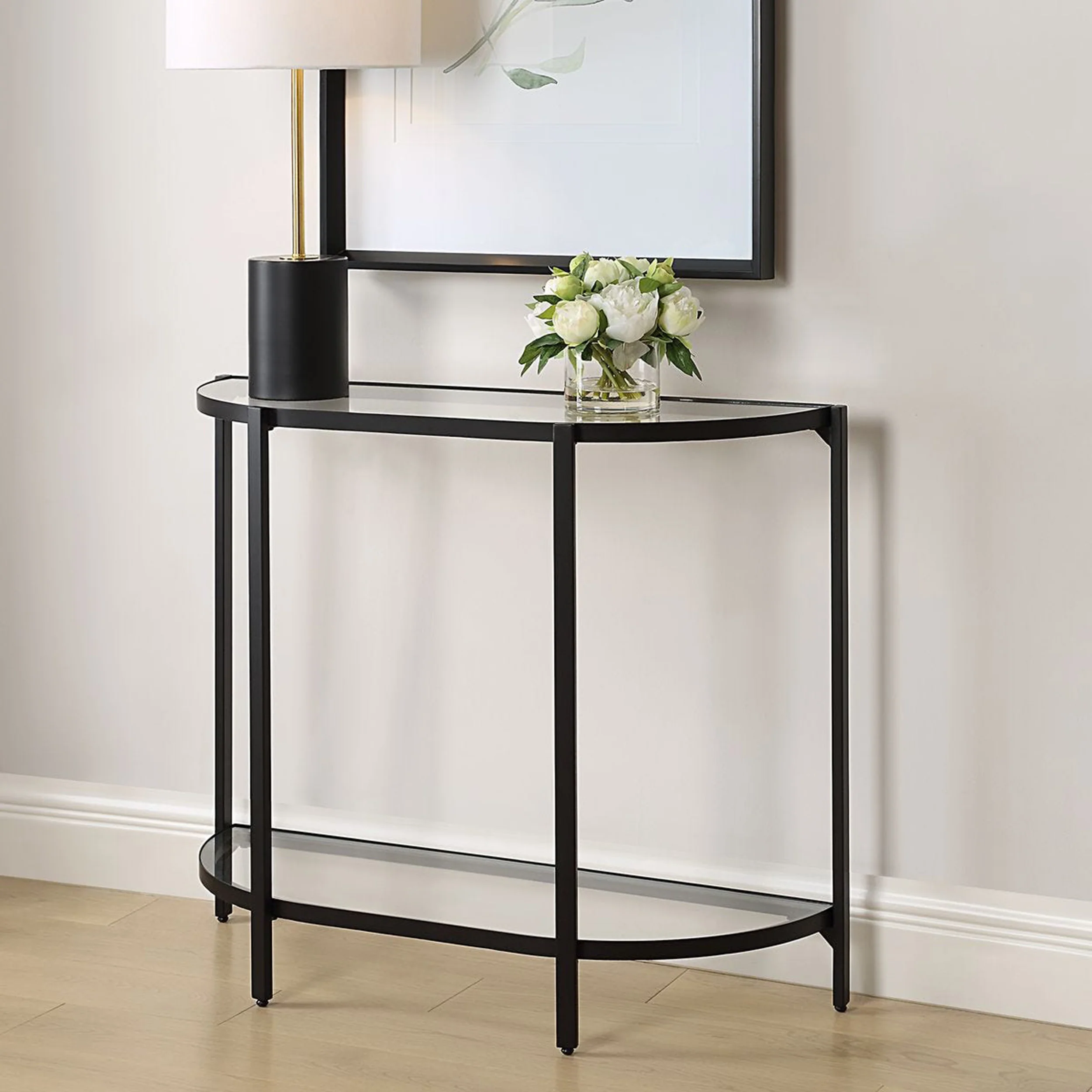 Gerard Console Table, Satin Black - Image 5