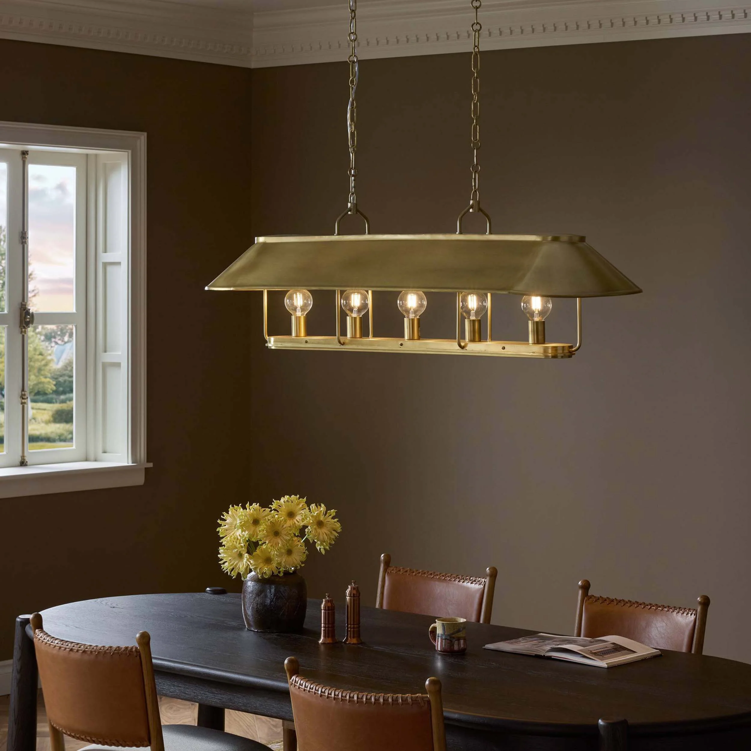 Germain Linear Chandelier, Raw Brass by Amber Lewis x Four Hands - Image 6