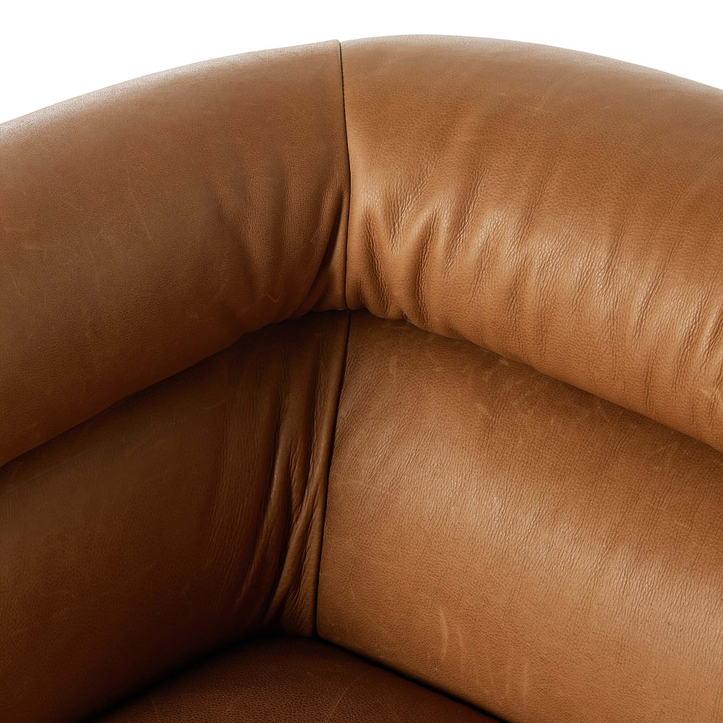 Gerrie Leather Swivel Chair, Brickhouse Butterscotch by Four Hands - Image 4