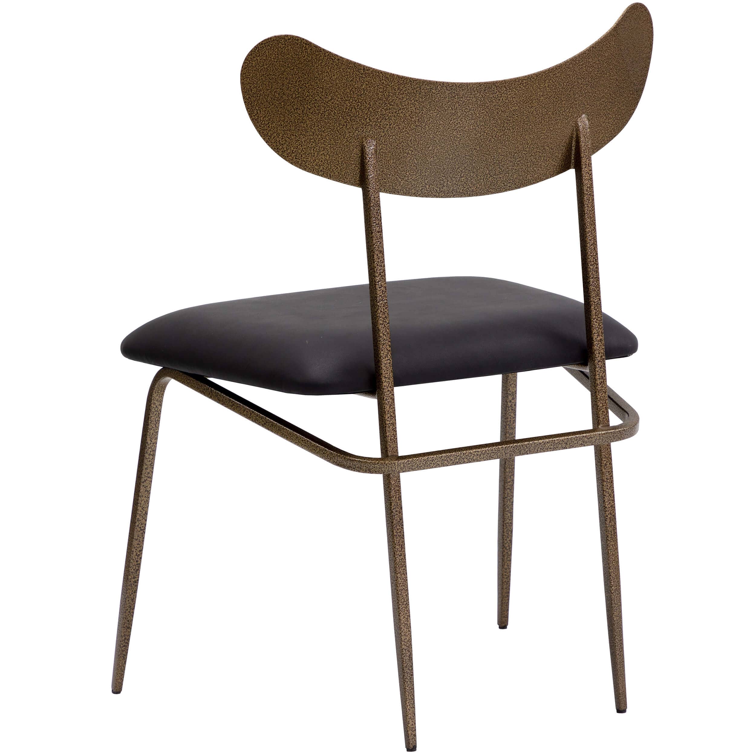 Gibbons Leather Dining Chair, Charcoal Black, Set of 2 - Image 4
