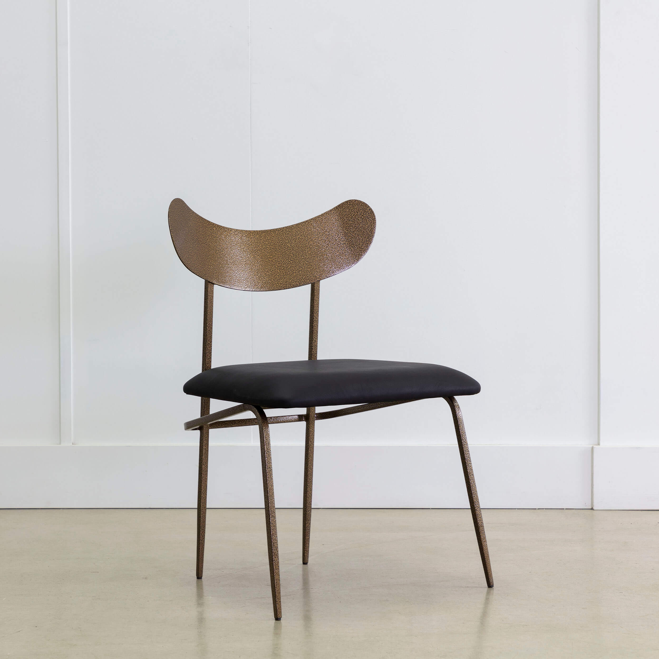 Gibbons Leather Dining Chair, Charcoal Black, Set of 2 - Image 5