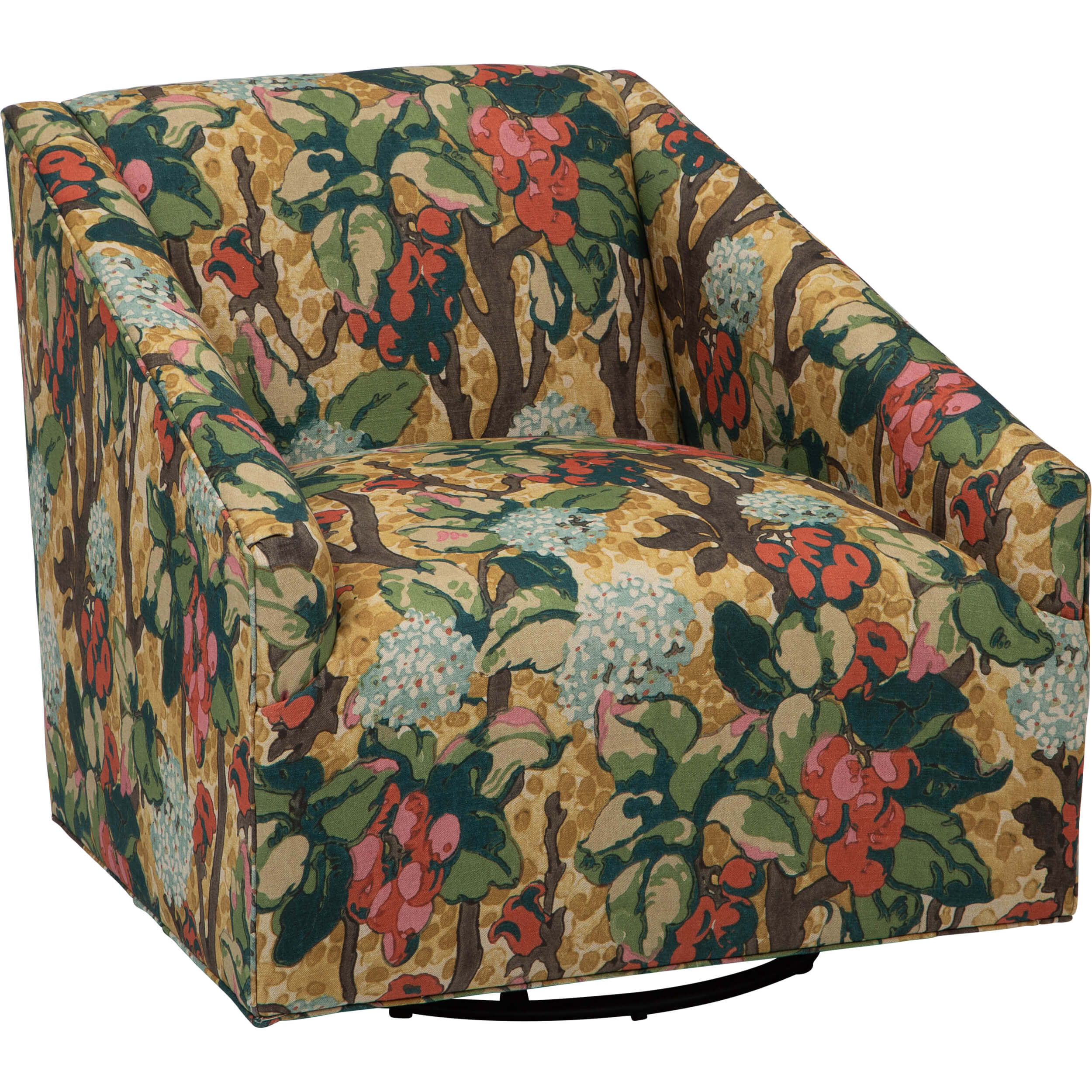 Gigi Swivel Glider, Blossoms Ochre