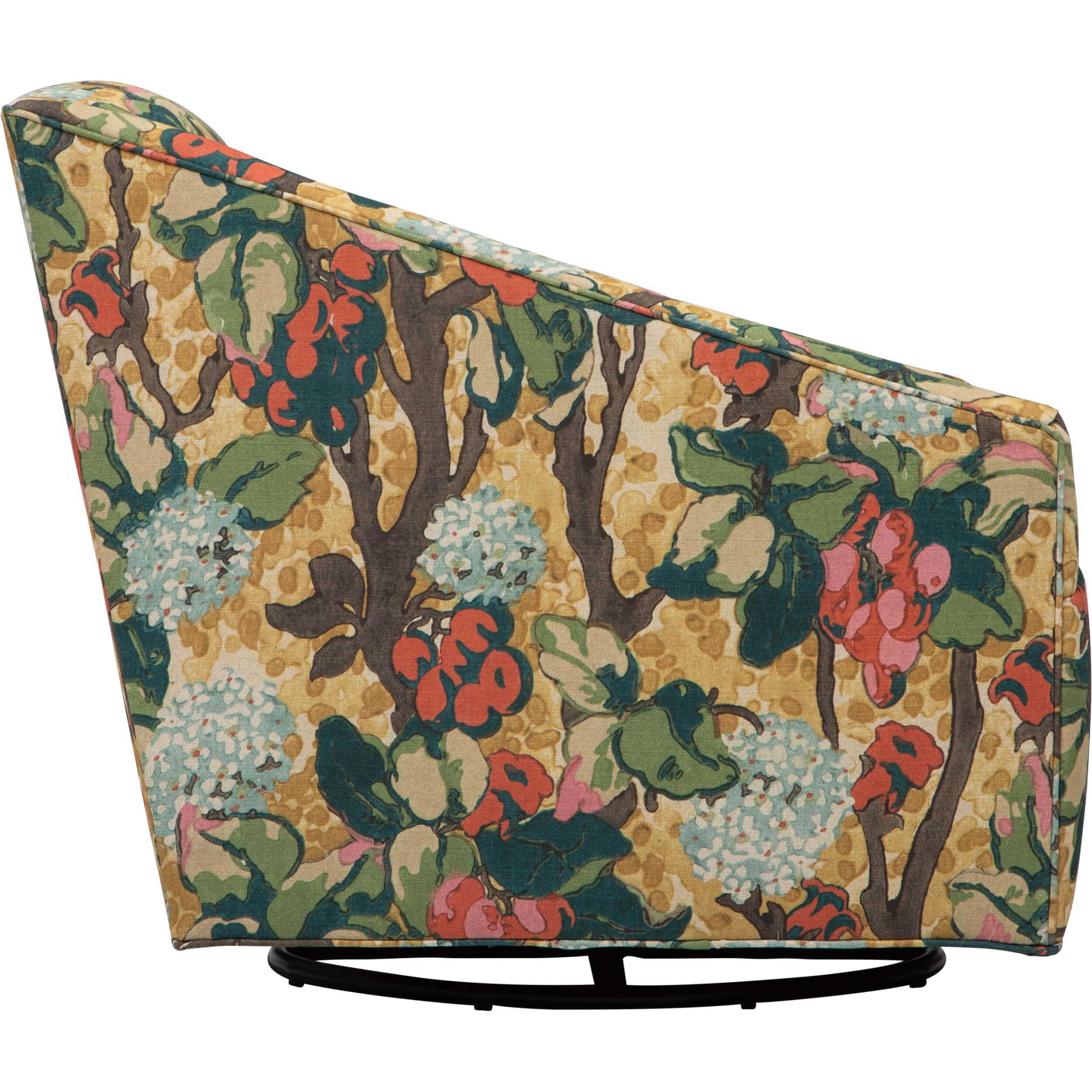 Gigi Swivel Glider, Blossoms Ochre - Image 3
