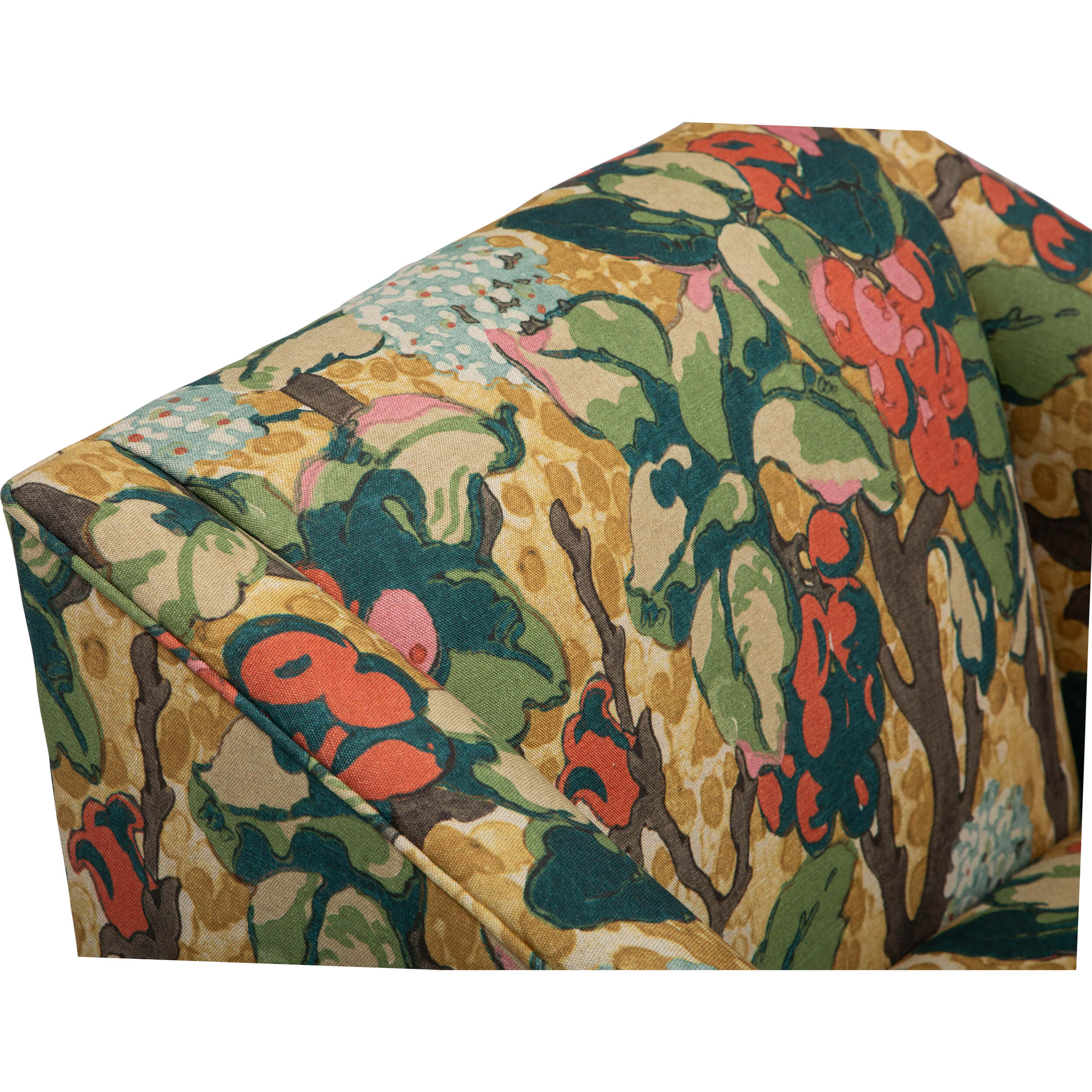 Gigi Swivel Glider, Blossoms Ochre - Image 4