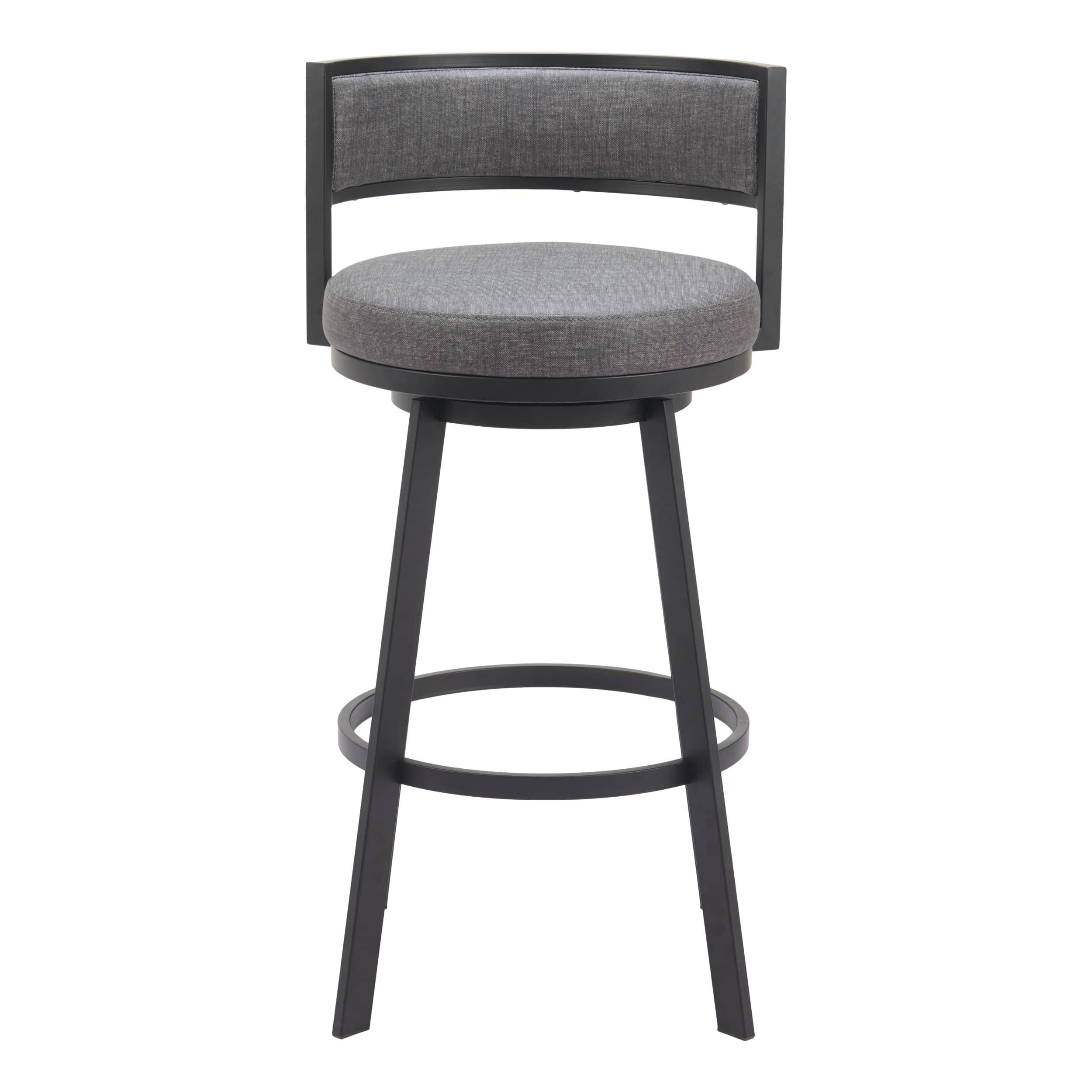 Gimsby Swivel Bar Stool, Gray - Image 2