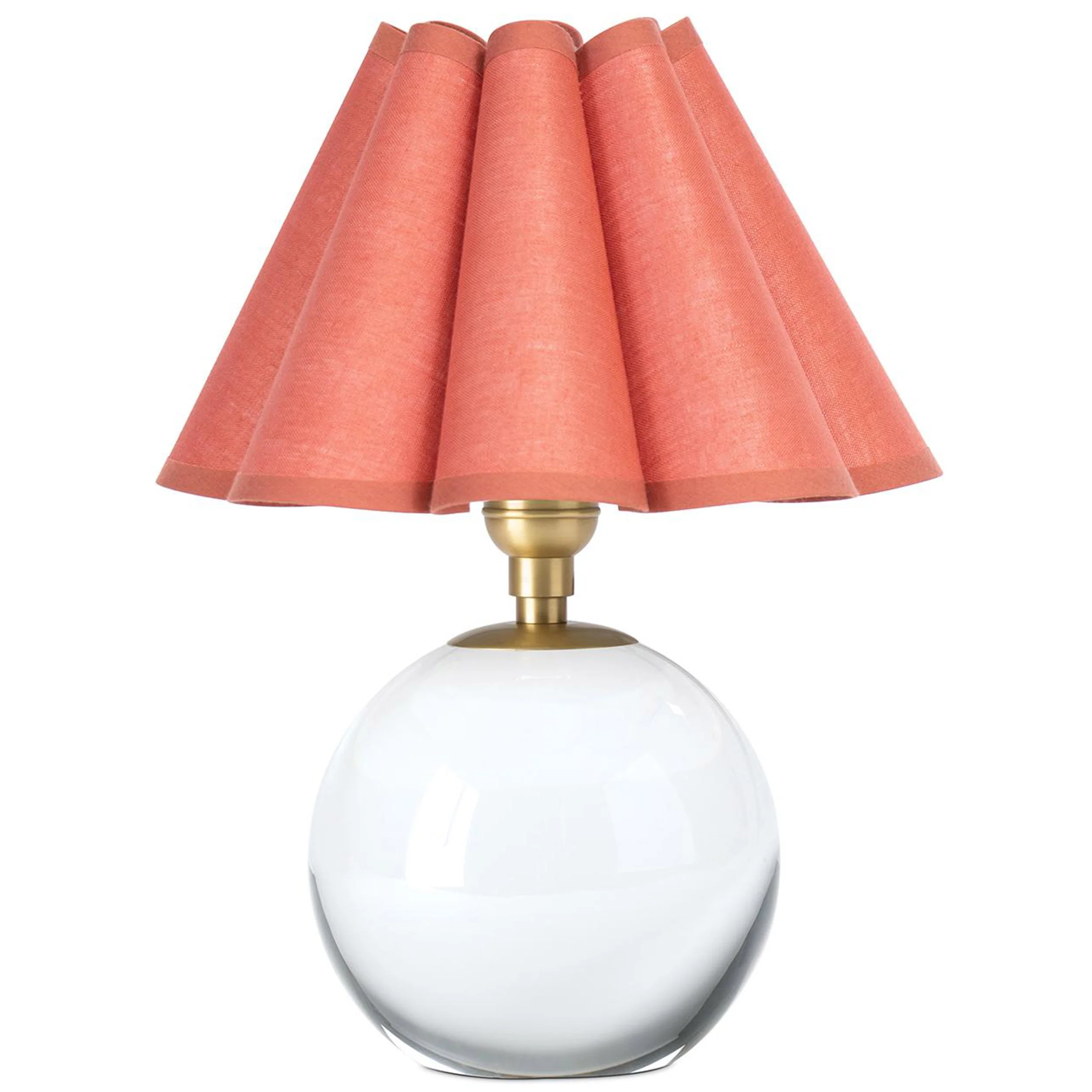 Giorgio Crystal Mini Lamp, Natural Brass/Wild Poppy