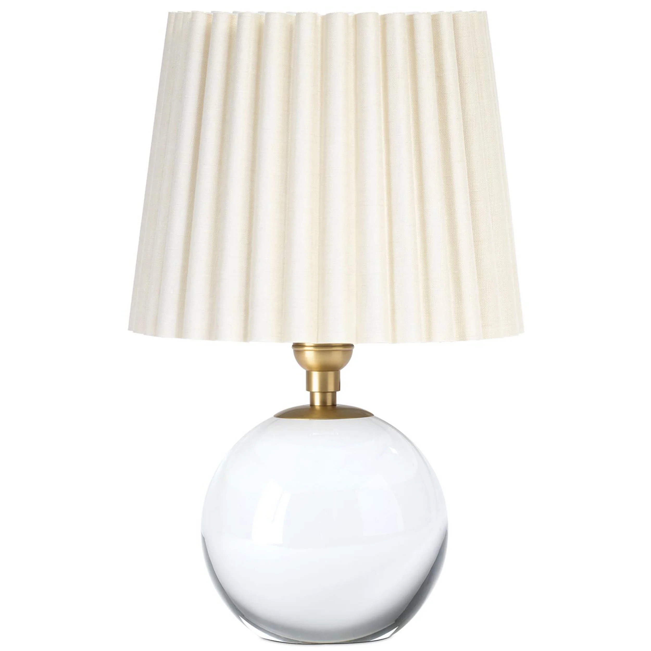 Giorgio Crystal Mini Lamp, Natural Brass/Oyster Wave