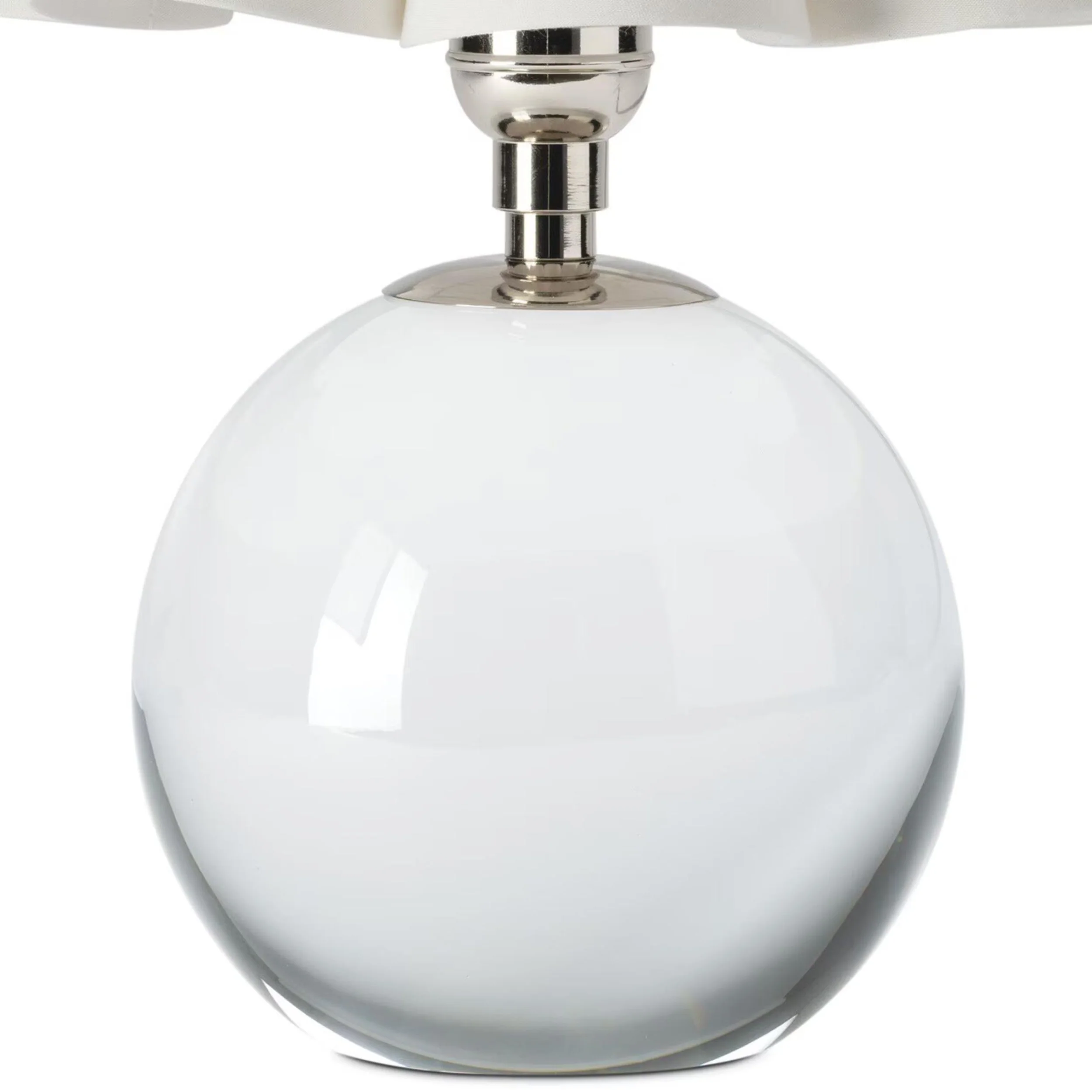 Giorgio Crystal Mini Lamp, Polished Nickel/White - Image 3