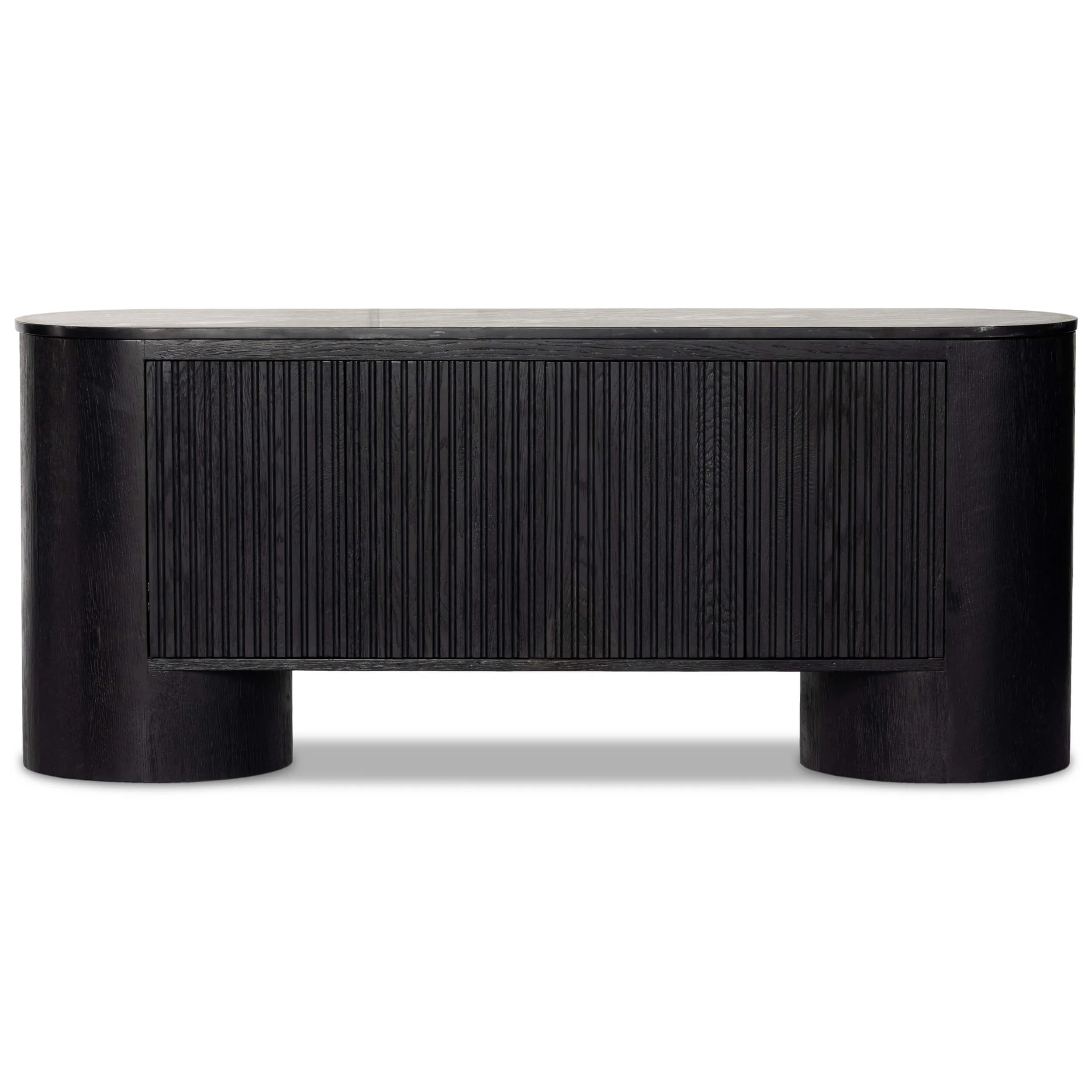 Giovani Media Console, Black Marble by Four Hands - Image 2